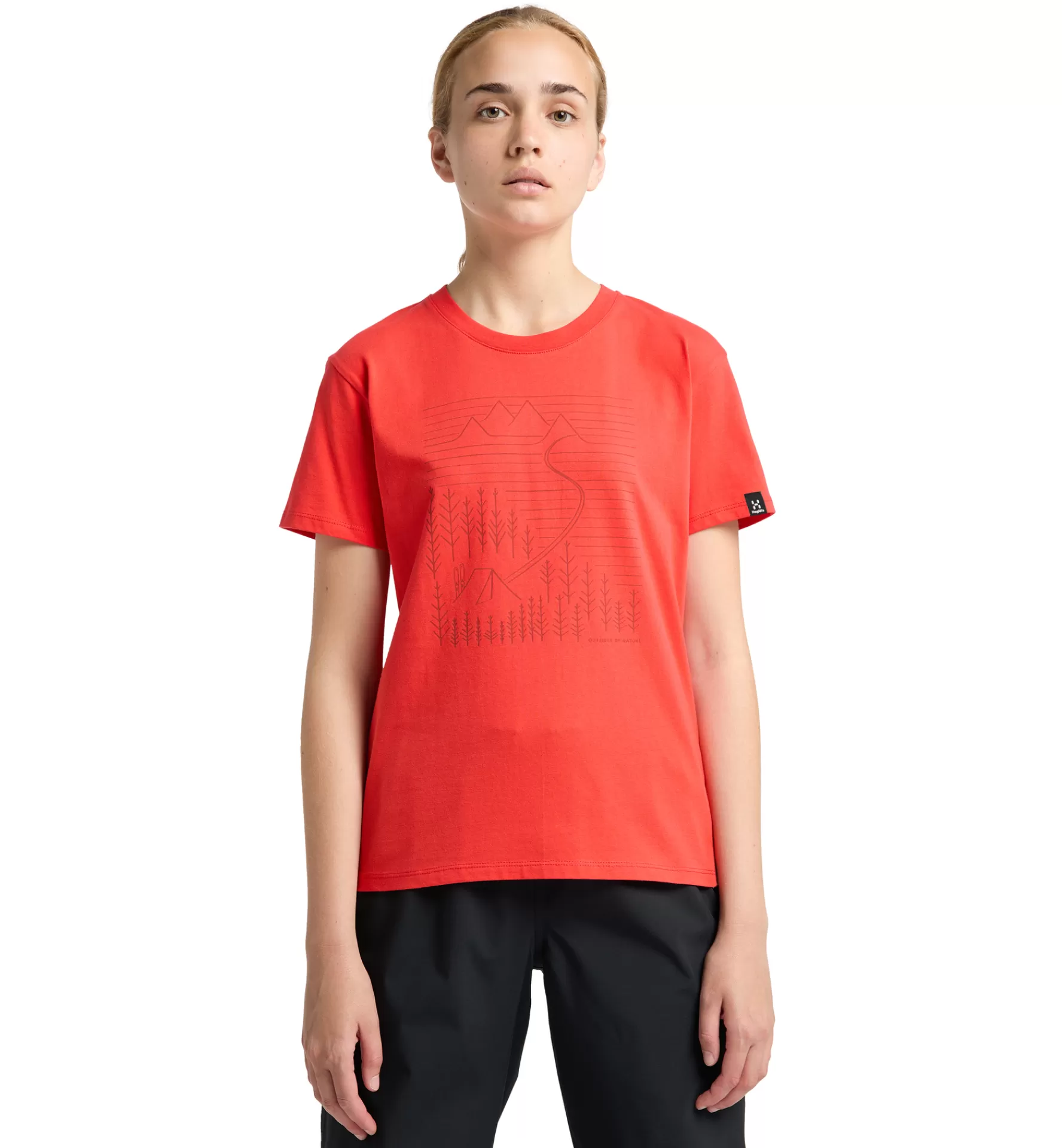 Clearance Haglöfs Camp Tee Women Poppy Red