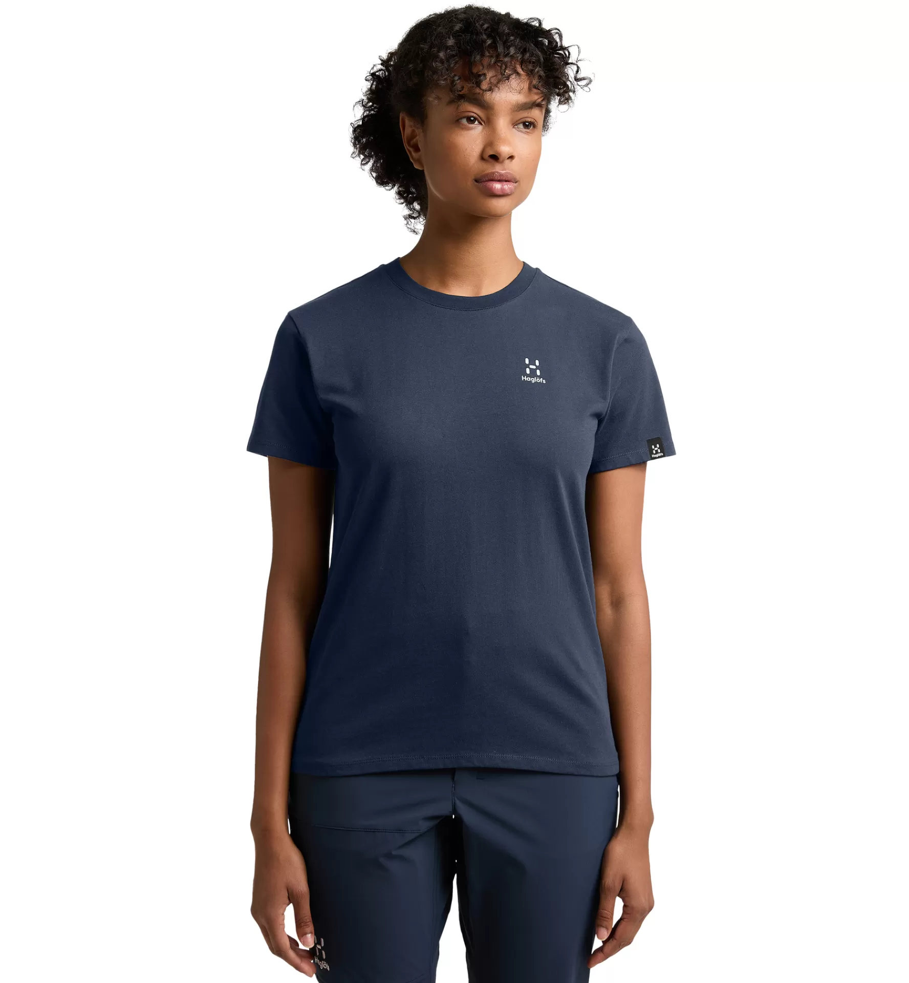 Clearance Haglöfs Camp Tee Women Tarn Blue Solid