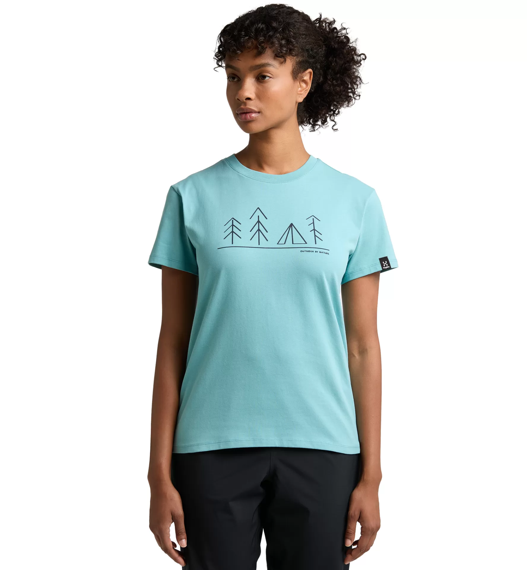 Clearance Haglöfs Camp Tee Women Frost Blue