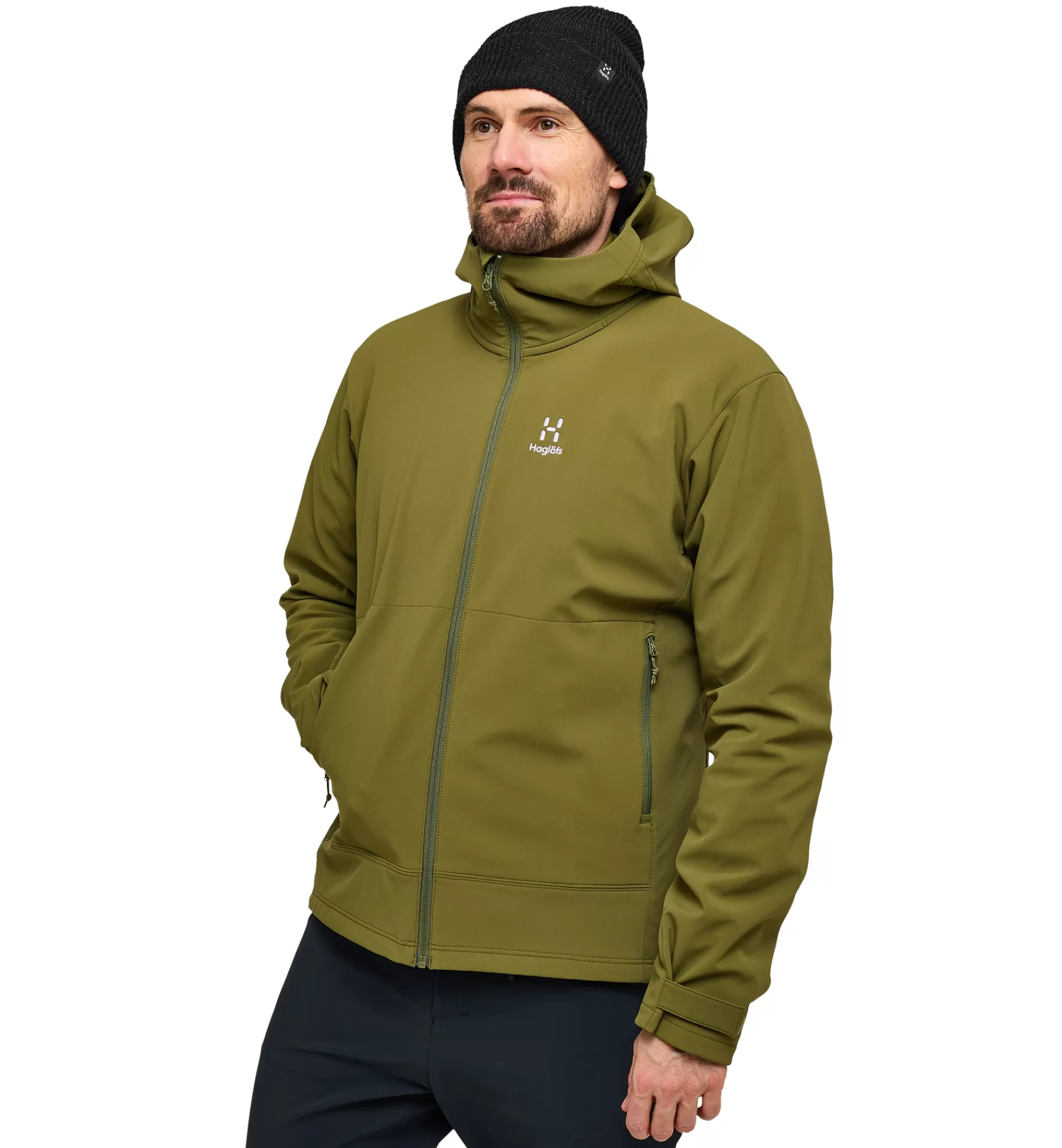 Flash Sale Haglöfs Chilly Softshell Hood Men Olive Green