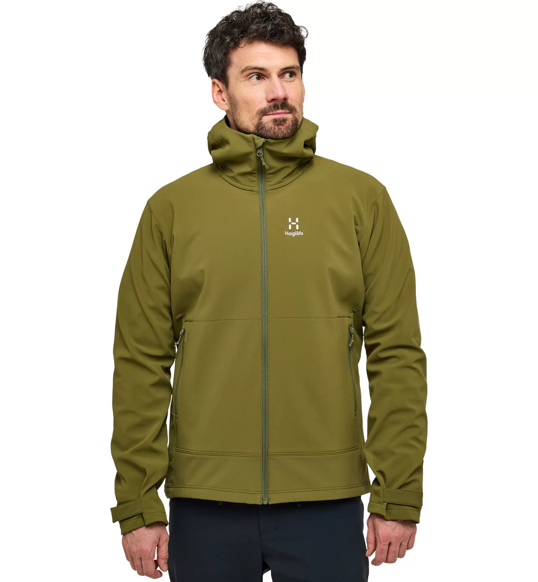 Flash Sale Haglöfs Chilly Softshell Hood Men Olive Green