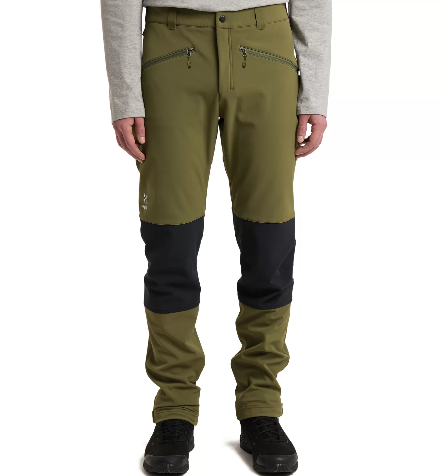 Outlet Haglöfs Chilly Softshell Pant Men Olive Green/True Black