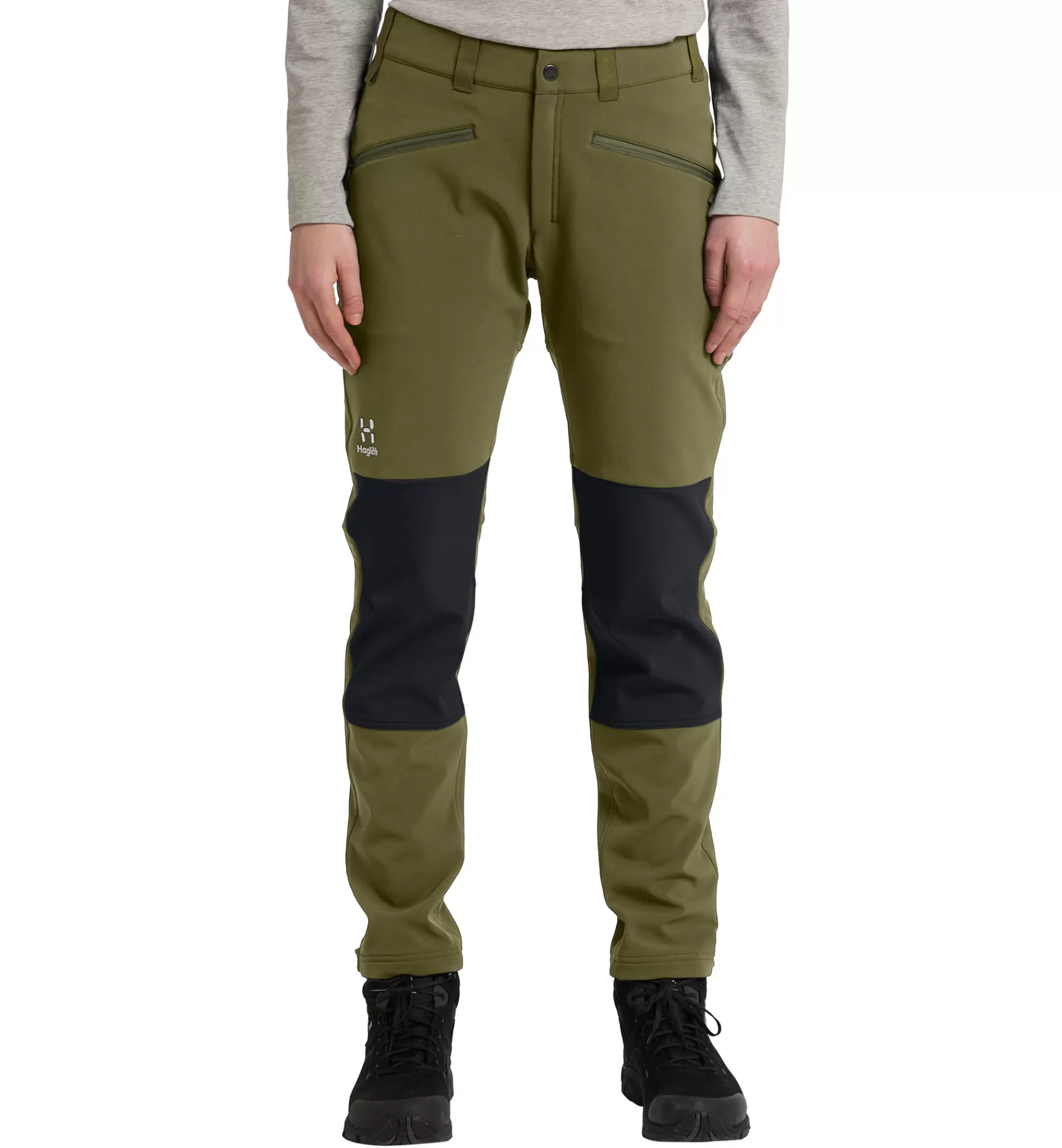 Outlet Haglöfs Chilly Softshell Pant Women Olive Green/True Black