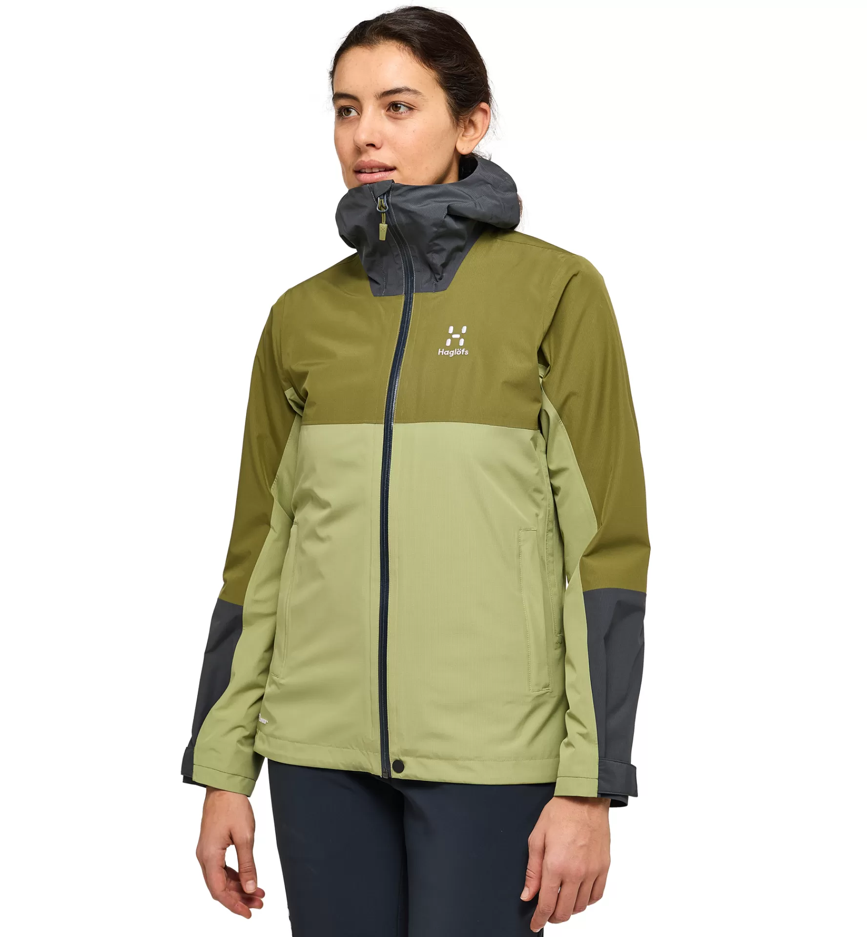 Outlet Haglöfs Finch Proof Jacket Women Thyme green/Olive green