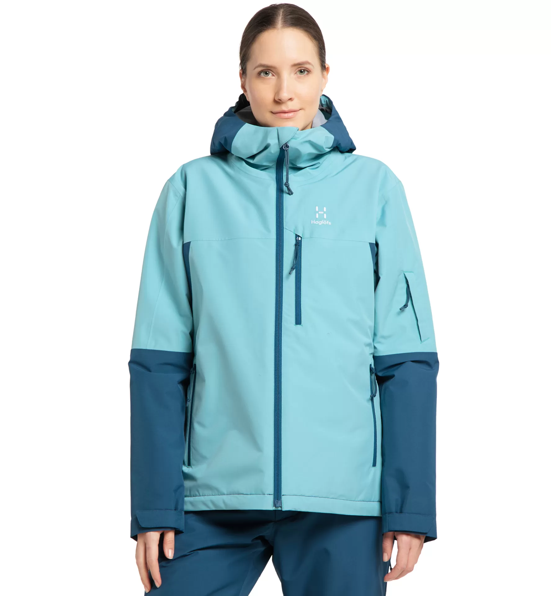 Shop Haglöfs Gondol Insulated Jacket Women Dark Ocean/Frost Blue