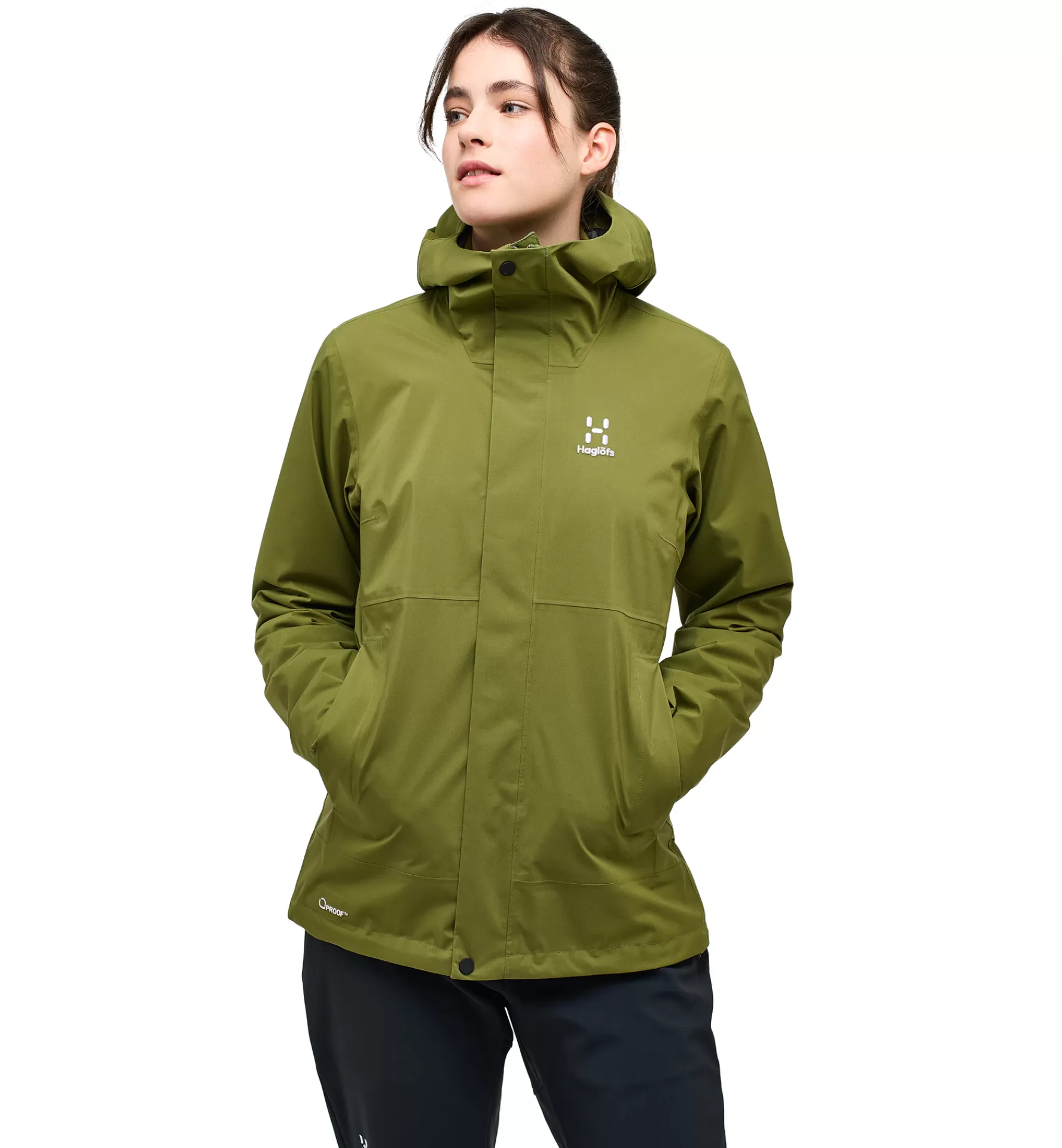 Cheap Haglöfs Koyal Proof Jacket Women Olive Green