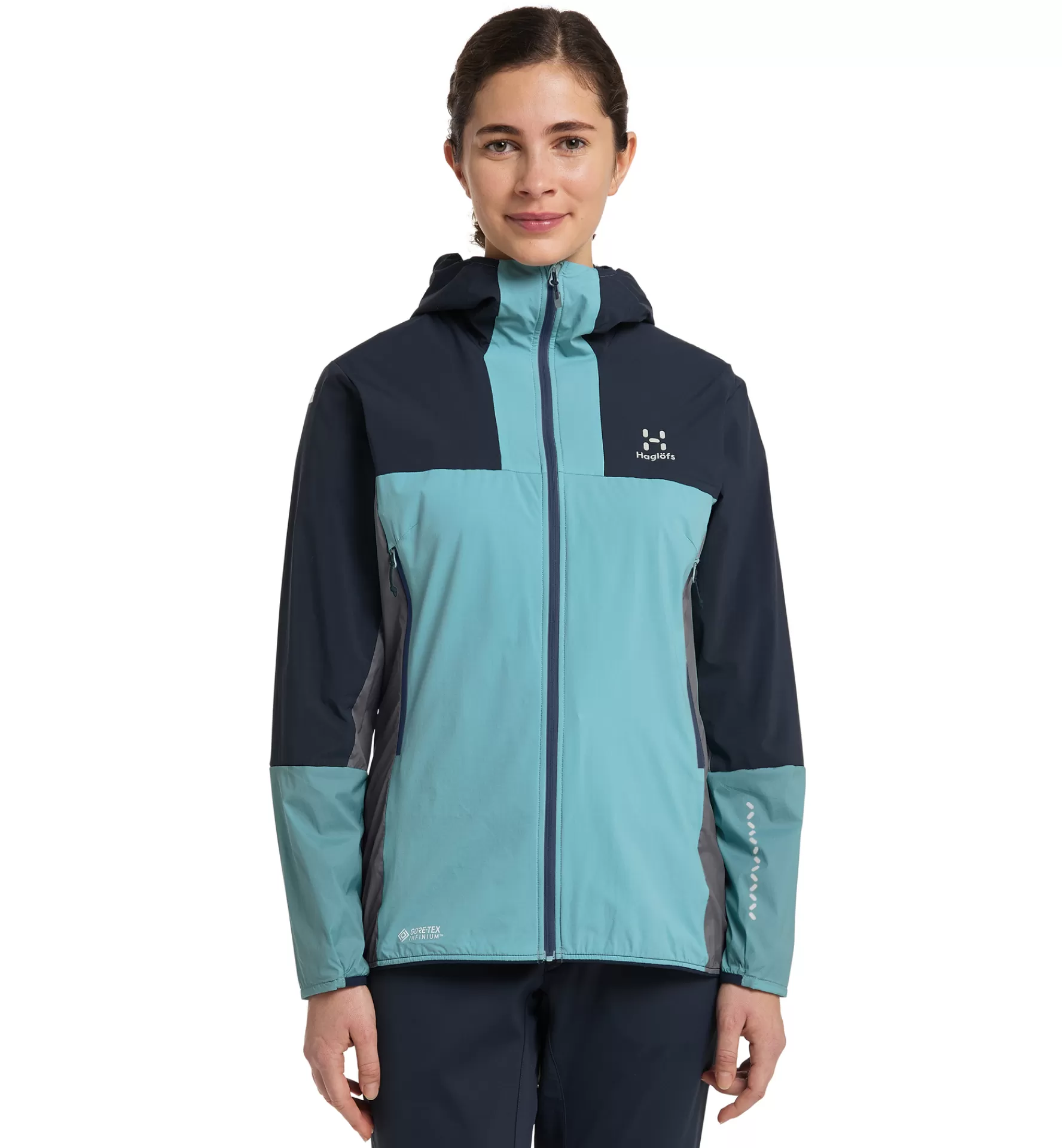 Best Haglöfs L.I.M Alpha Hood Women Frost blue/Tarn blue