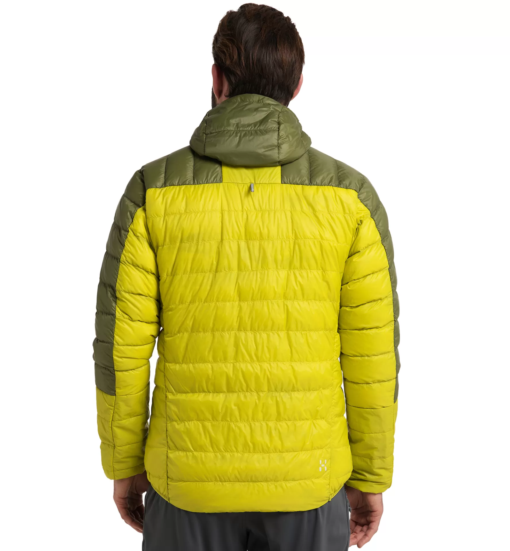 Cheap Haglöfs L.I.M Down Hood Men Aurora/Olive Green