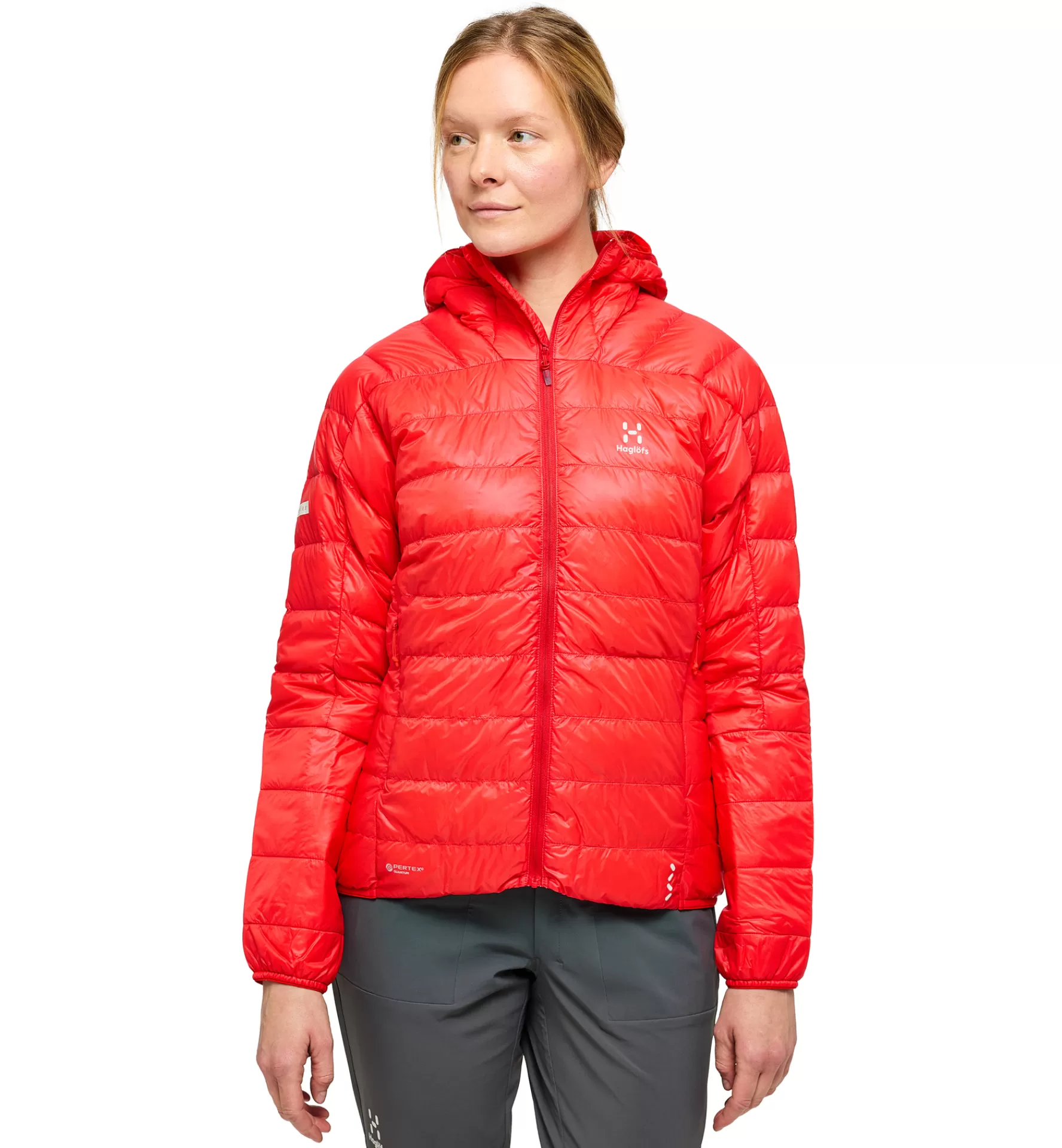 Discount Haglöfs L.I.M Down Hood Women Poppy Red