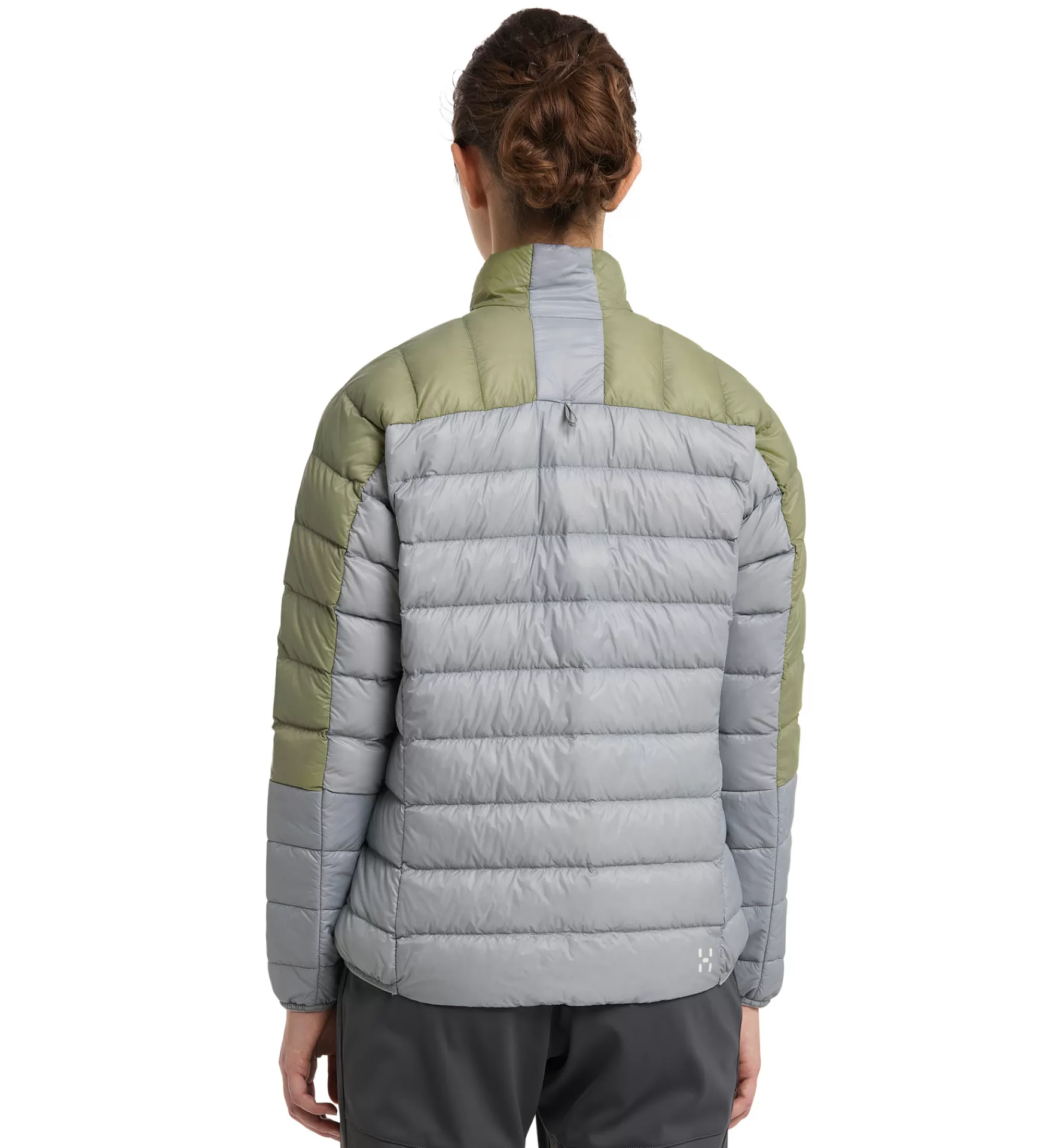 Clearance Haglöfs L.I.M Down Jacket Women Concrete/Thyme Green