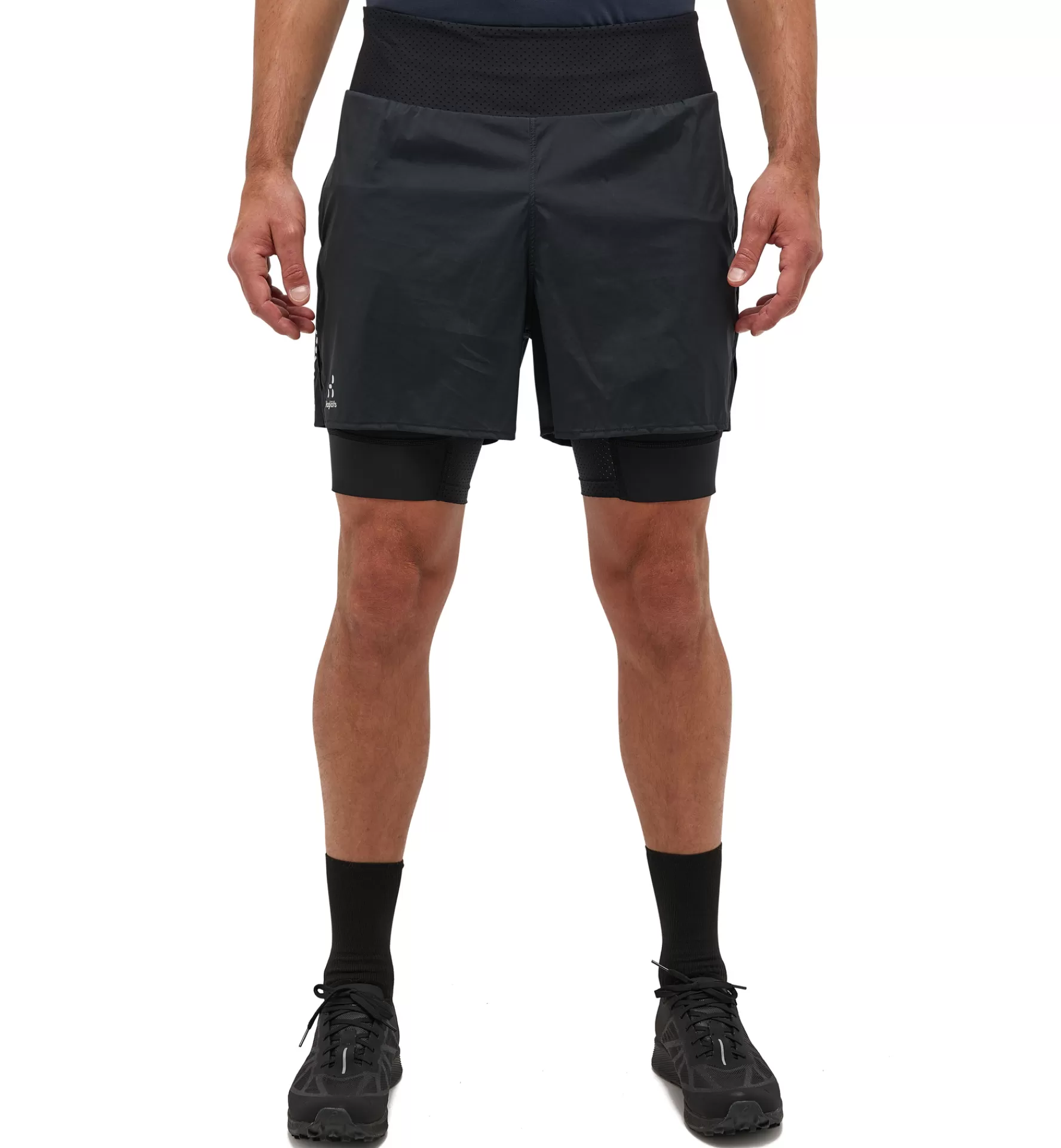 Shop Haglöfs L.I.M Intense Trail 2-in-1 Shorts Men True Black