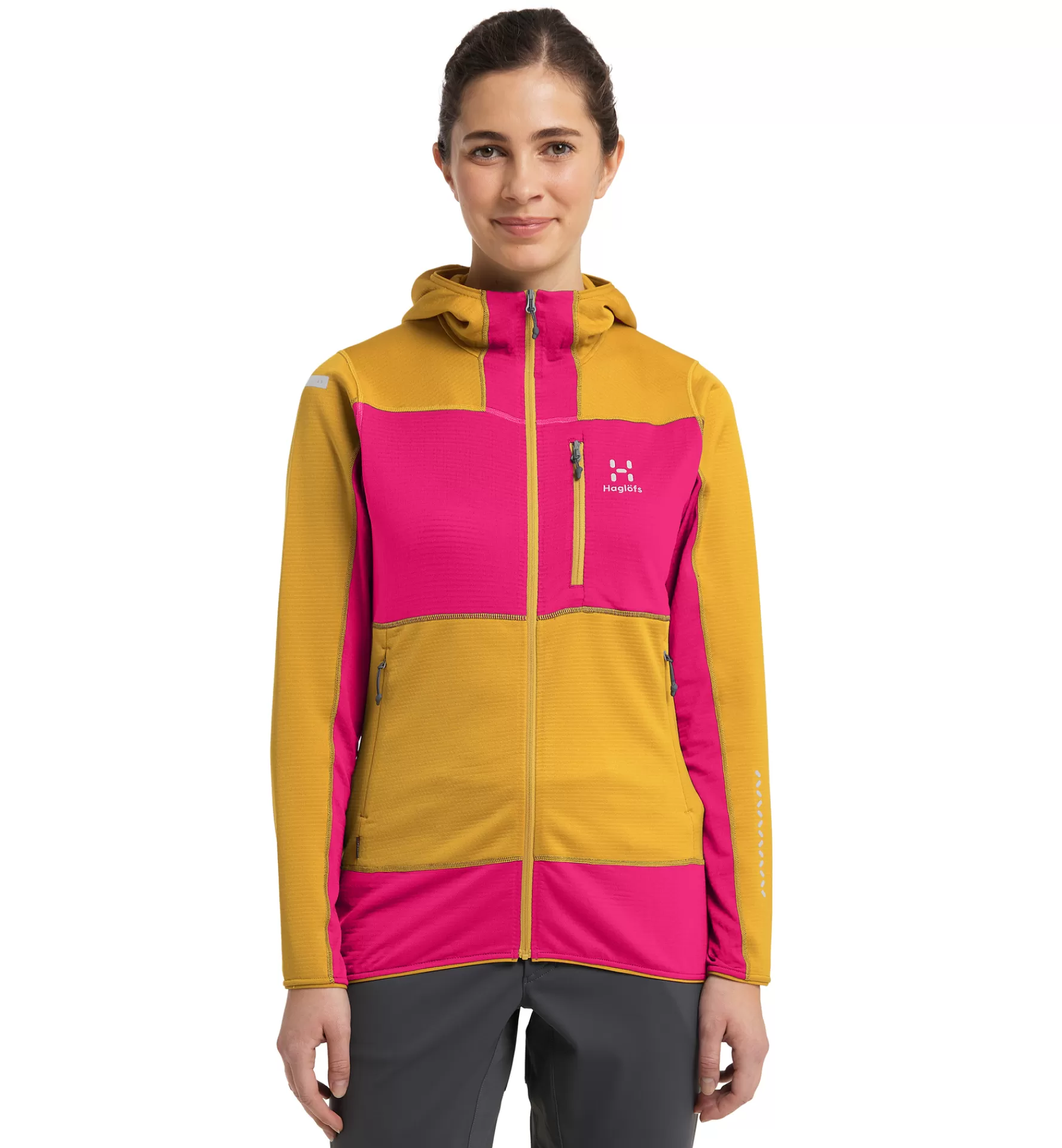 Store Haglöfs L.I.M Mid Fast Hood Women Autumn Leaves/Ultra Pink