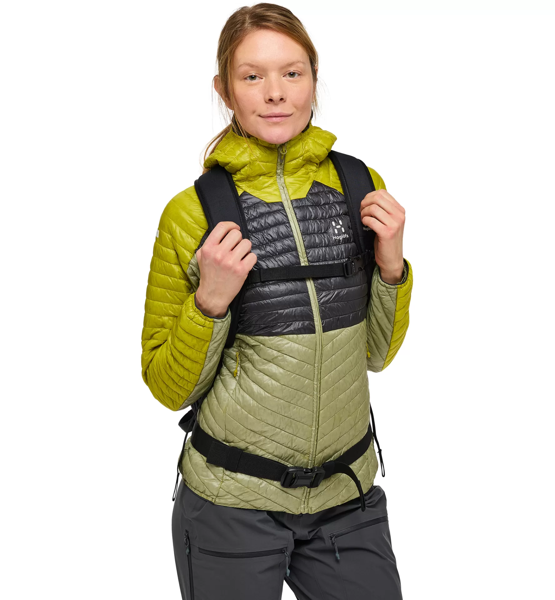 Clearance Haglöfs L.I.M Mimic Hood Women Aurora/Thyme Green