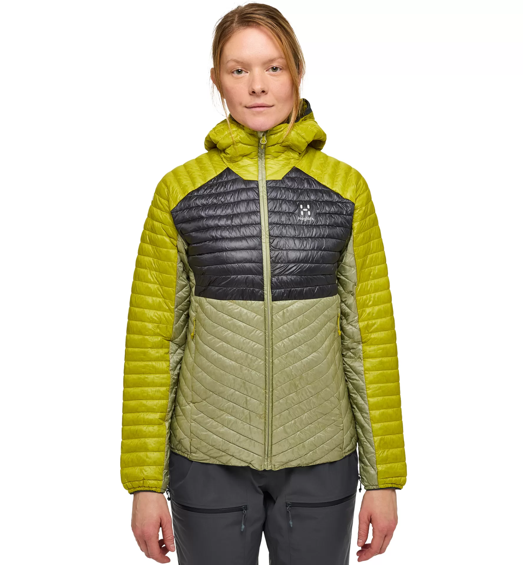 Clearance Haglöfs L.I.M Mimic Hood Women Aurora/Thyme Green