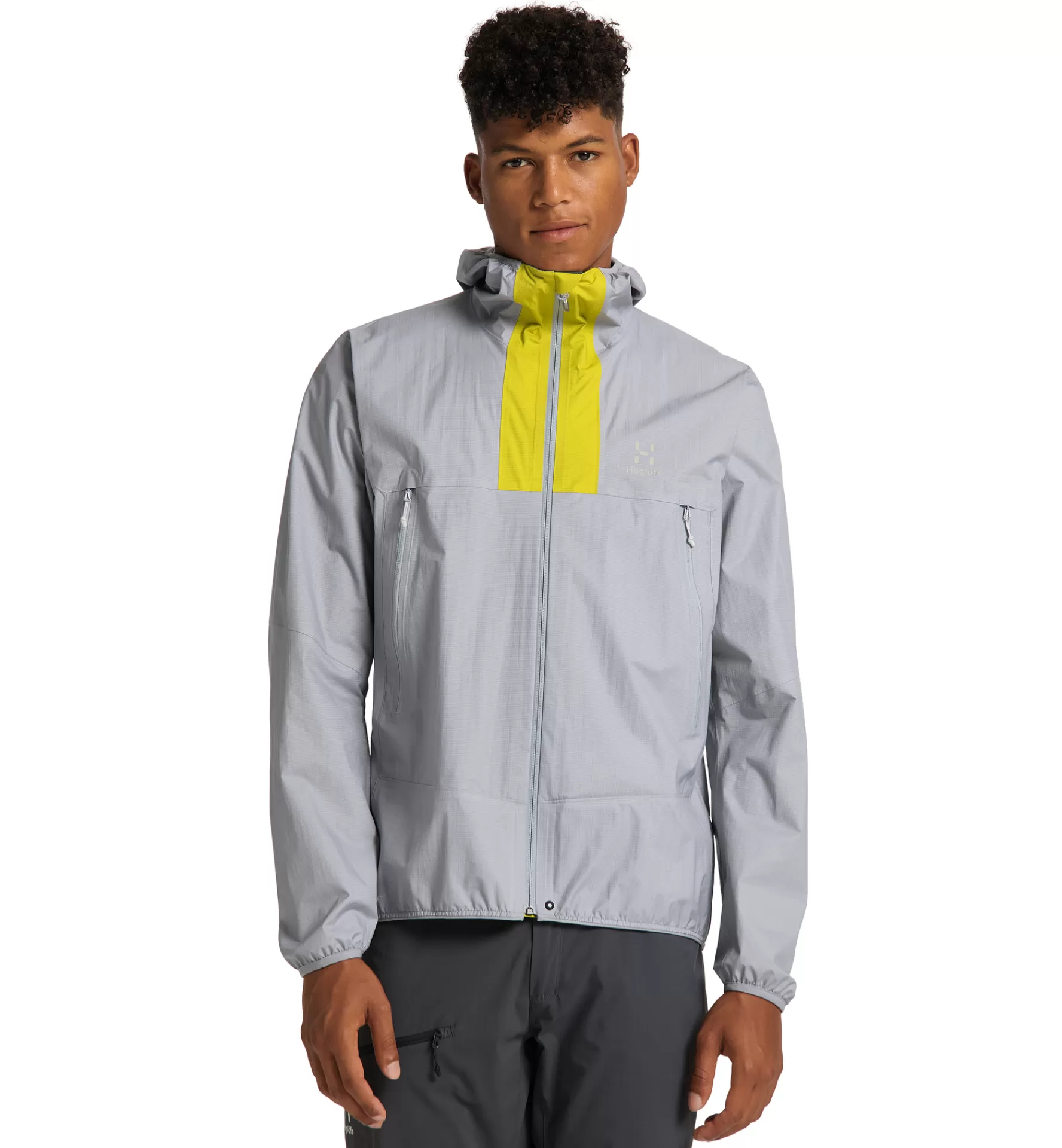 Clearance Haglöfs L.I.M Proof Jacket Men Concrete/Aurora