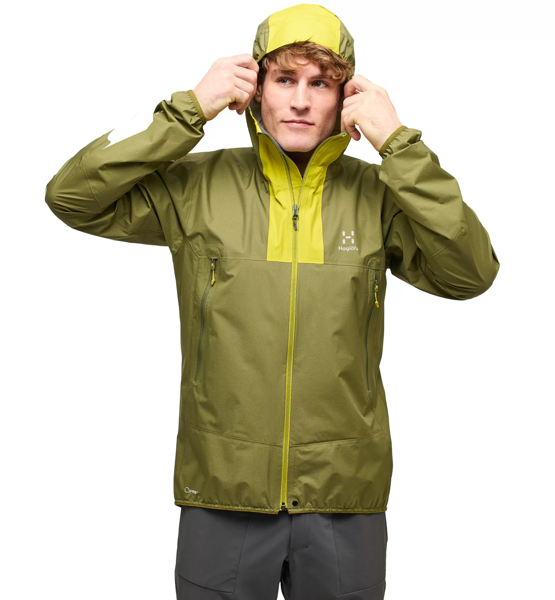 Online Haglöfs L.I.M Proof Jacket Men Olive Green/Aurora