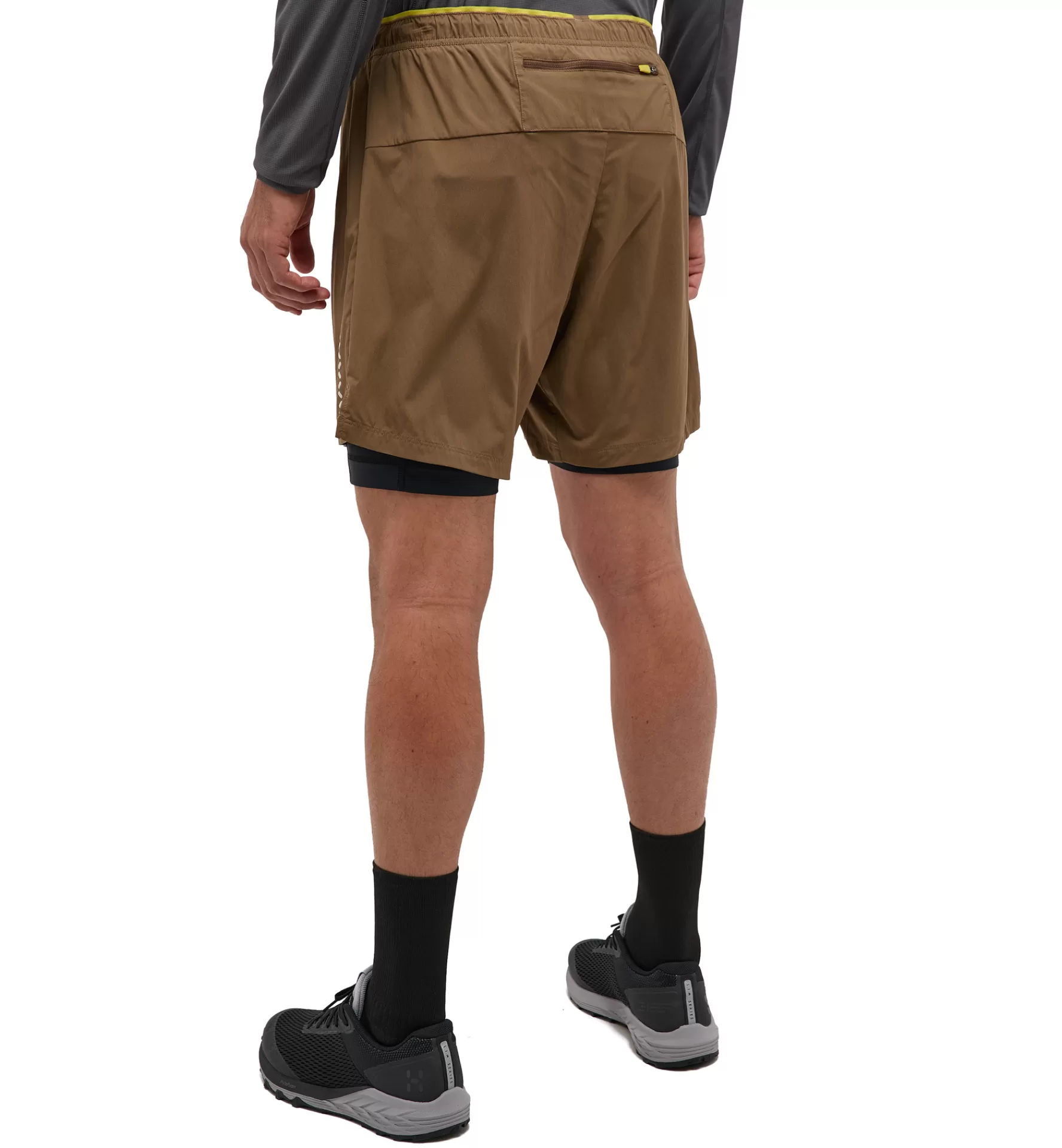 New Haglöfs L.I.M Tempo Trail 2-in-1 Shorts Men Teak brown/True black