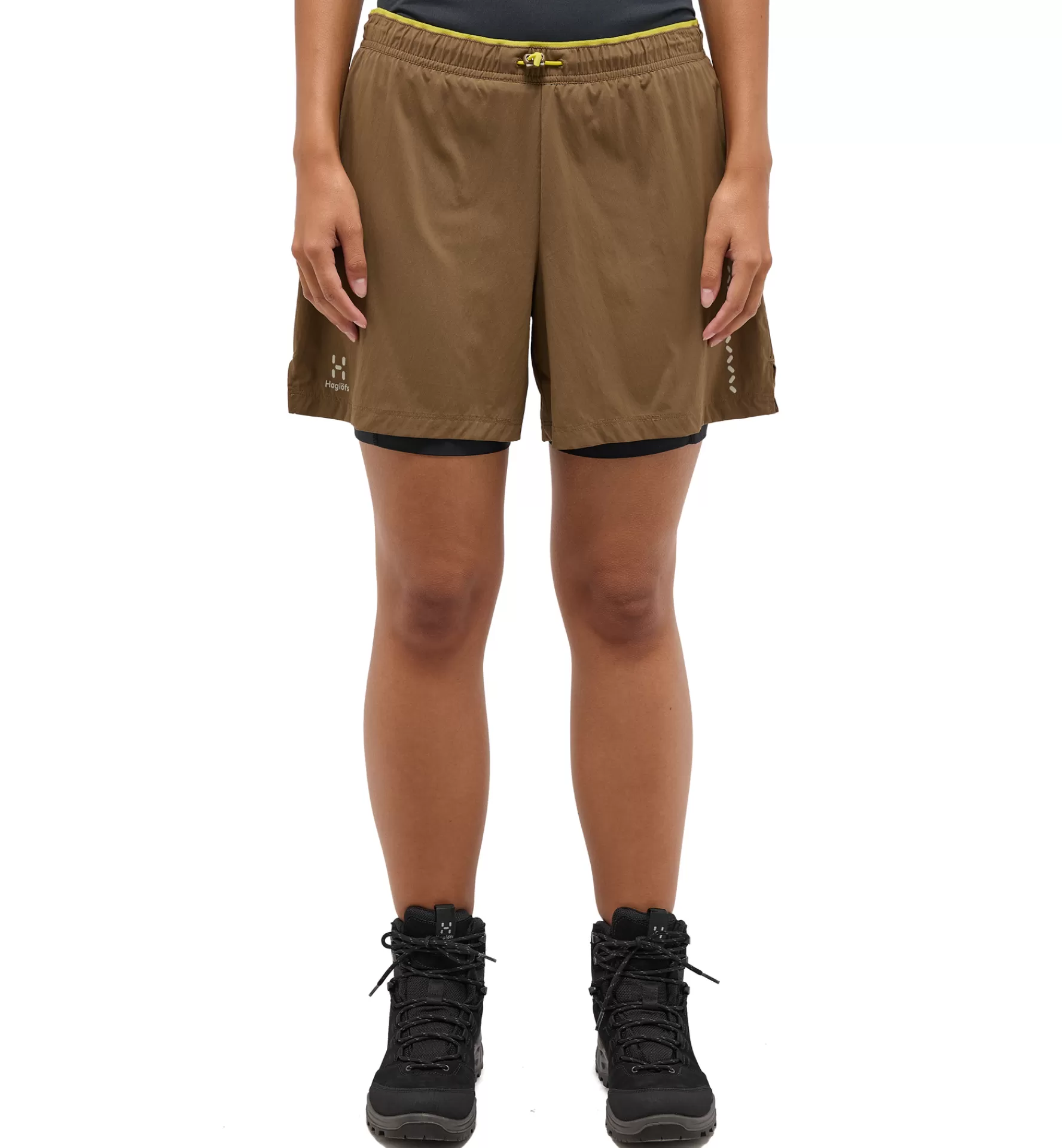 Store Haglöfs L.I.M Tempo Trail 2-in-1 Shorts Women Teak brown/True black