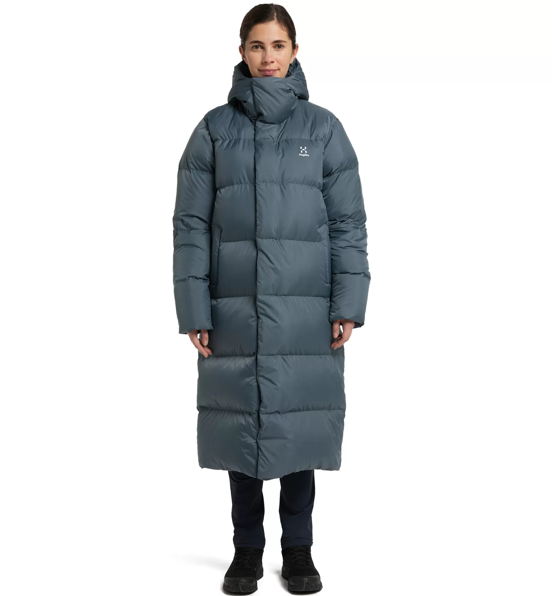 Discount Haglöfs Long Down Parka Women Steel Blue