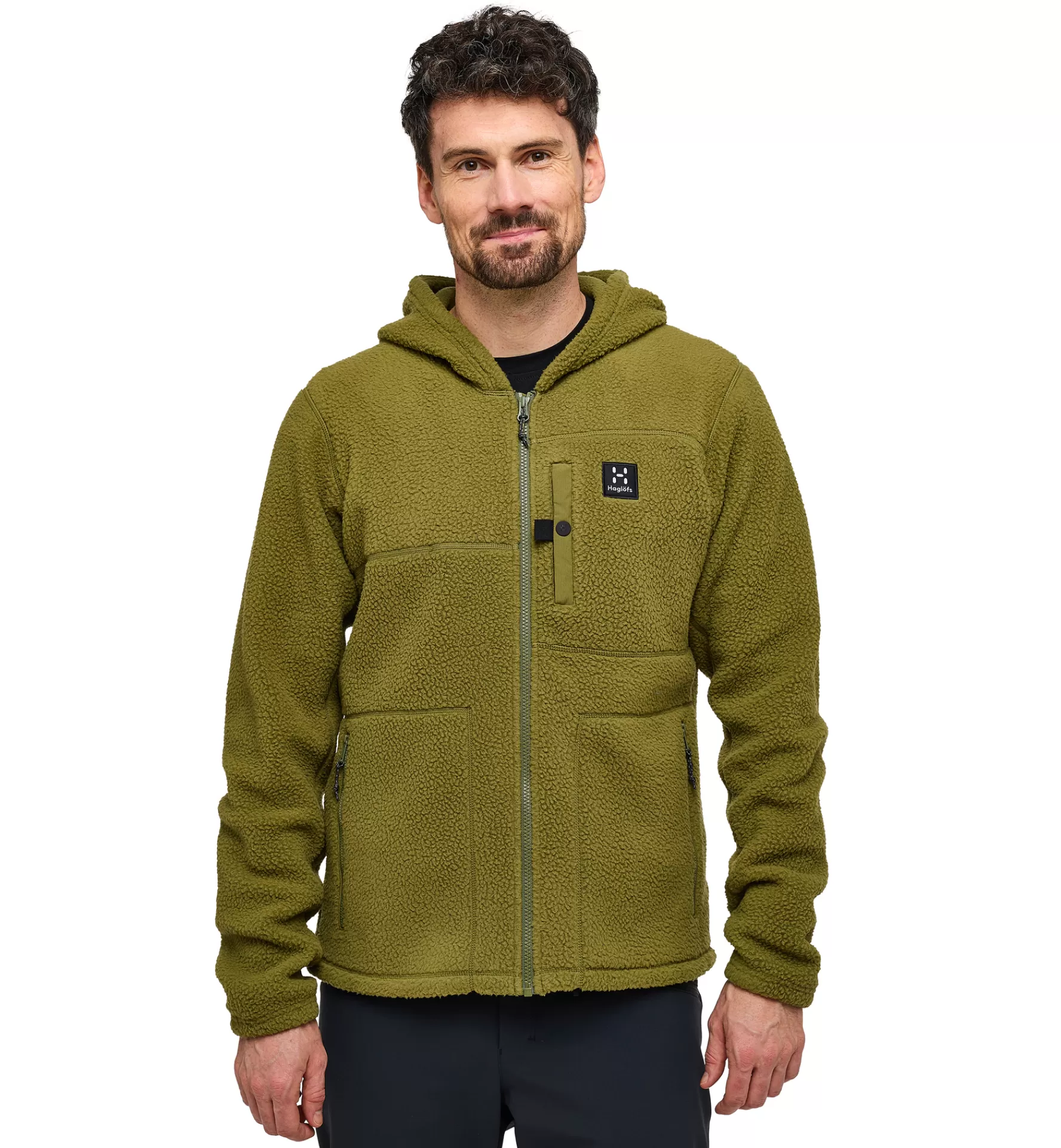 Discount Haglöfs Malung Pile Hood Men Olive Green