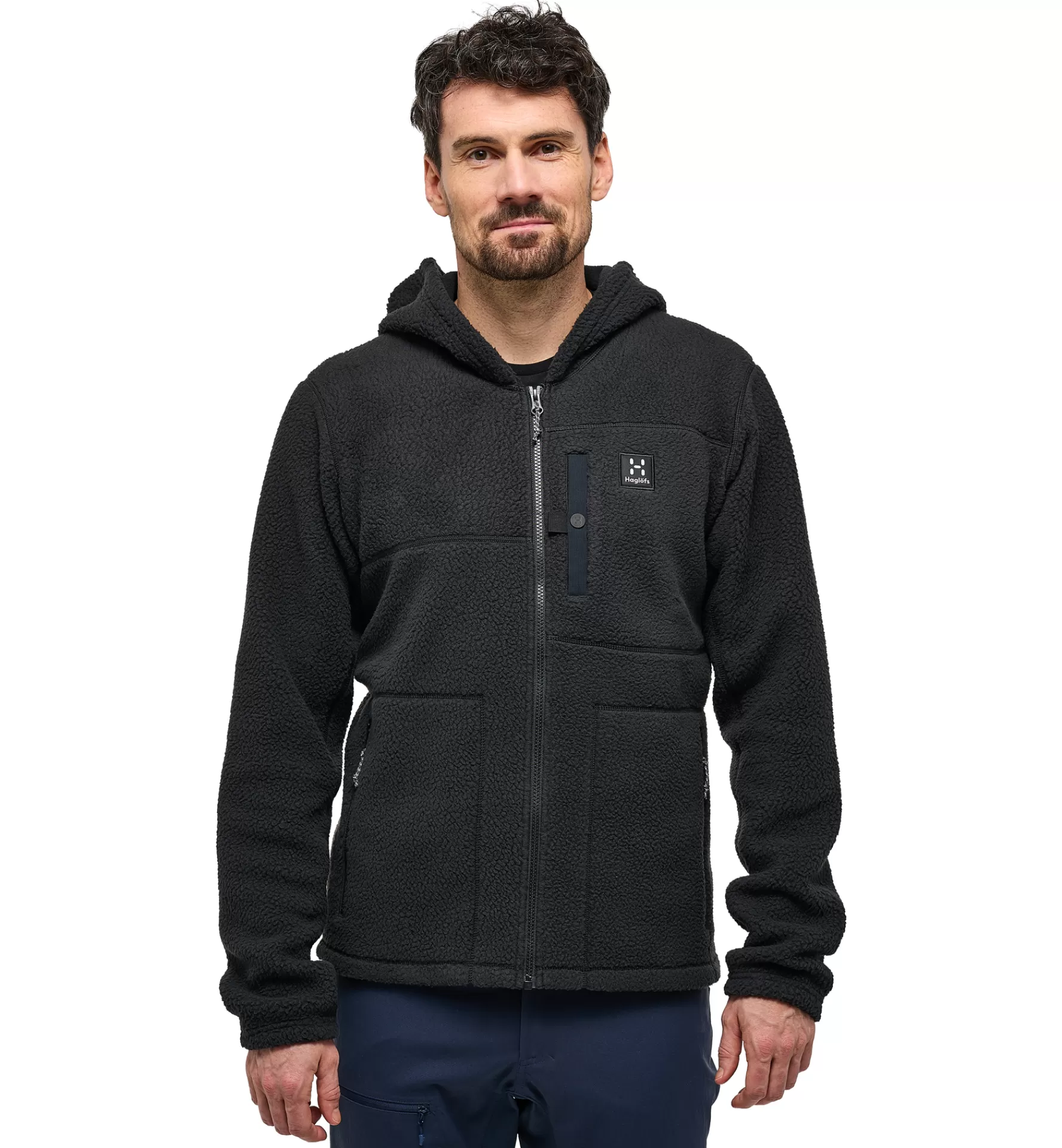 Cheap Haglöfs Malung Pile Hood Men True Black