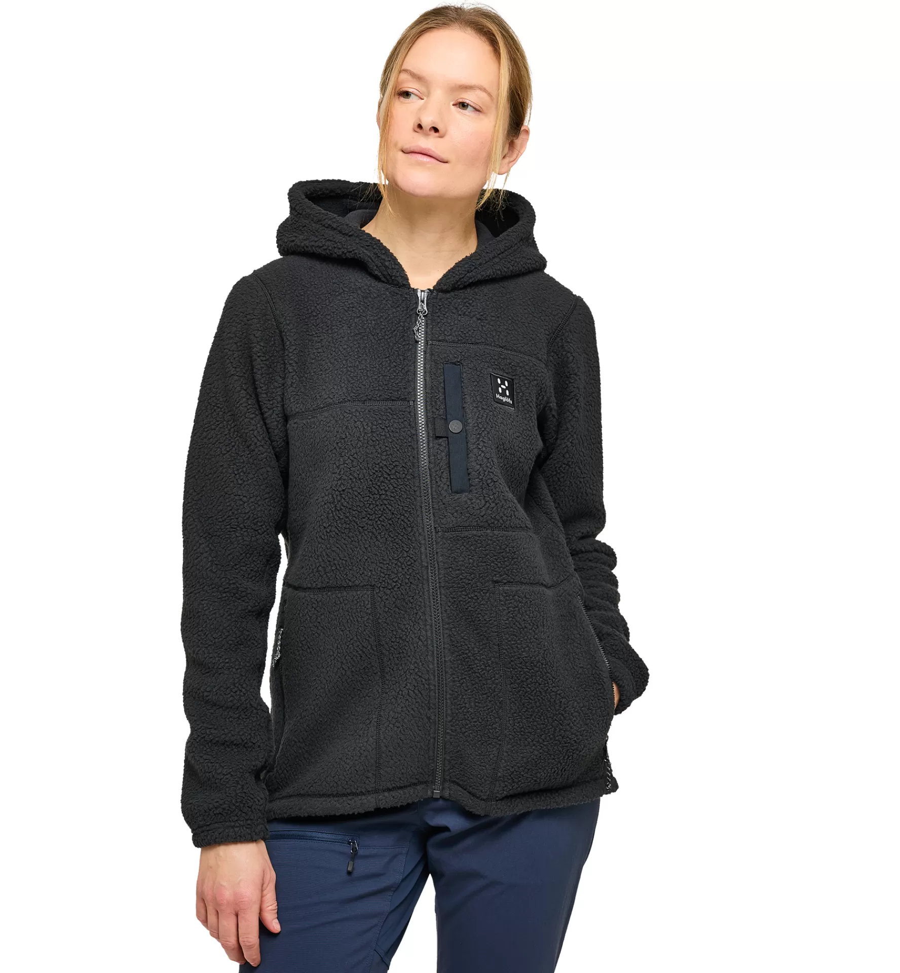 Flash Sale Haglöfs Malung Pile Hood Women True Black