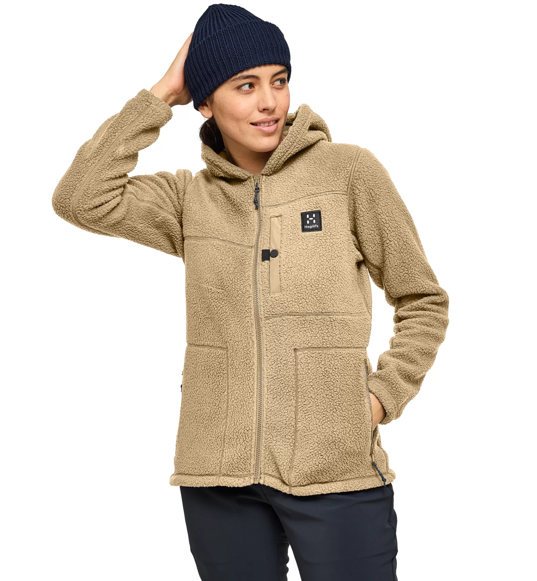 New Haglöfs Malung Pile Hood Women Sand