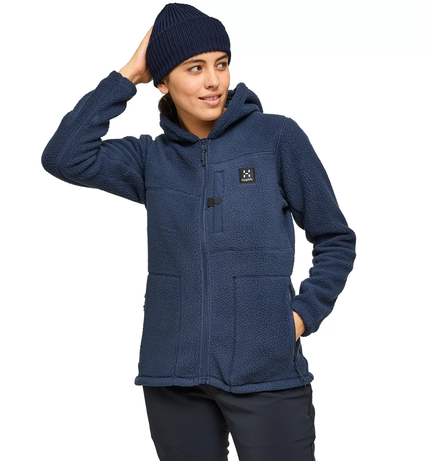 Best Haglöfs Malung Pile Hood Women Tarn Blue