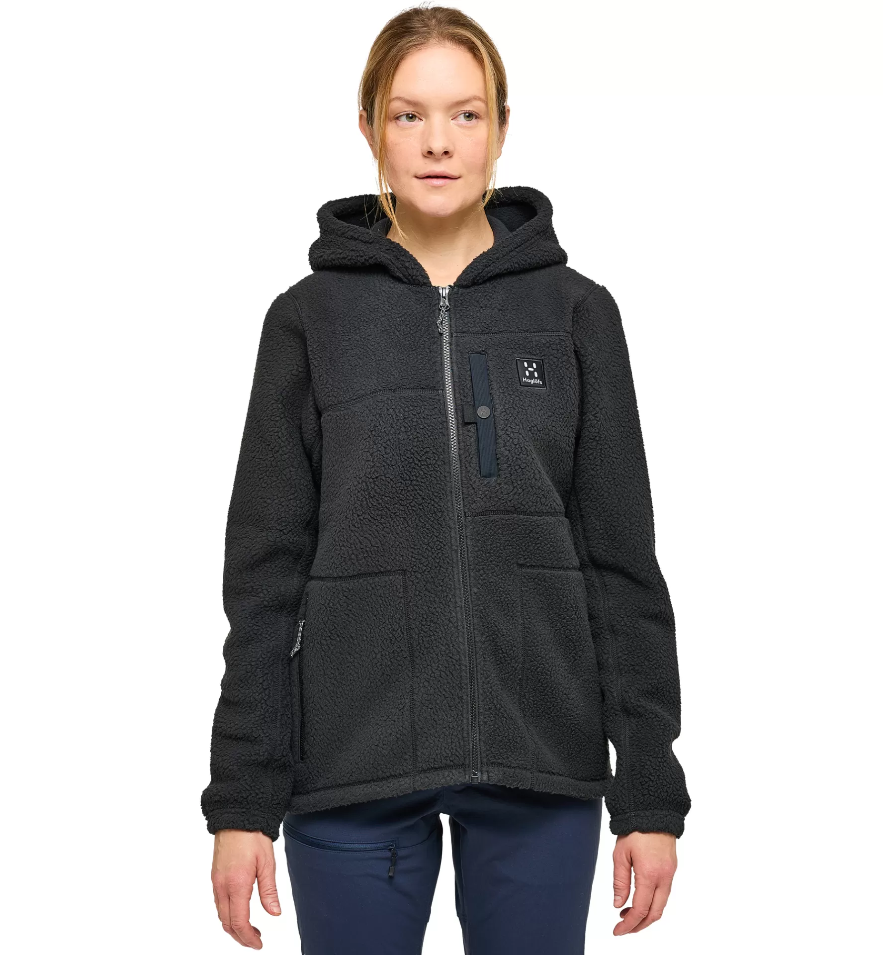 Flash Sale Haglöfs Malung Pile Hood Women True Black