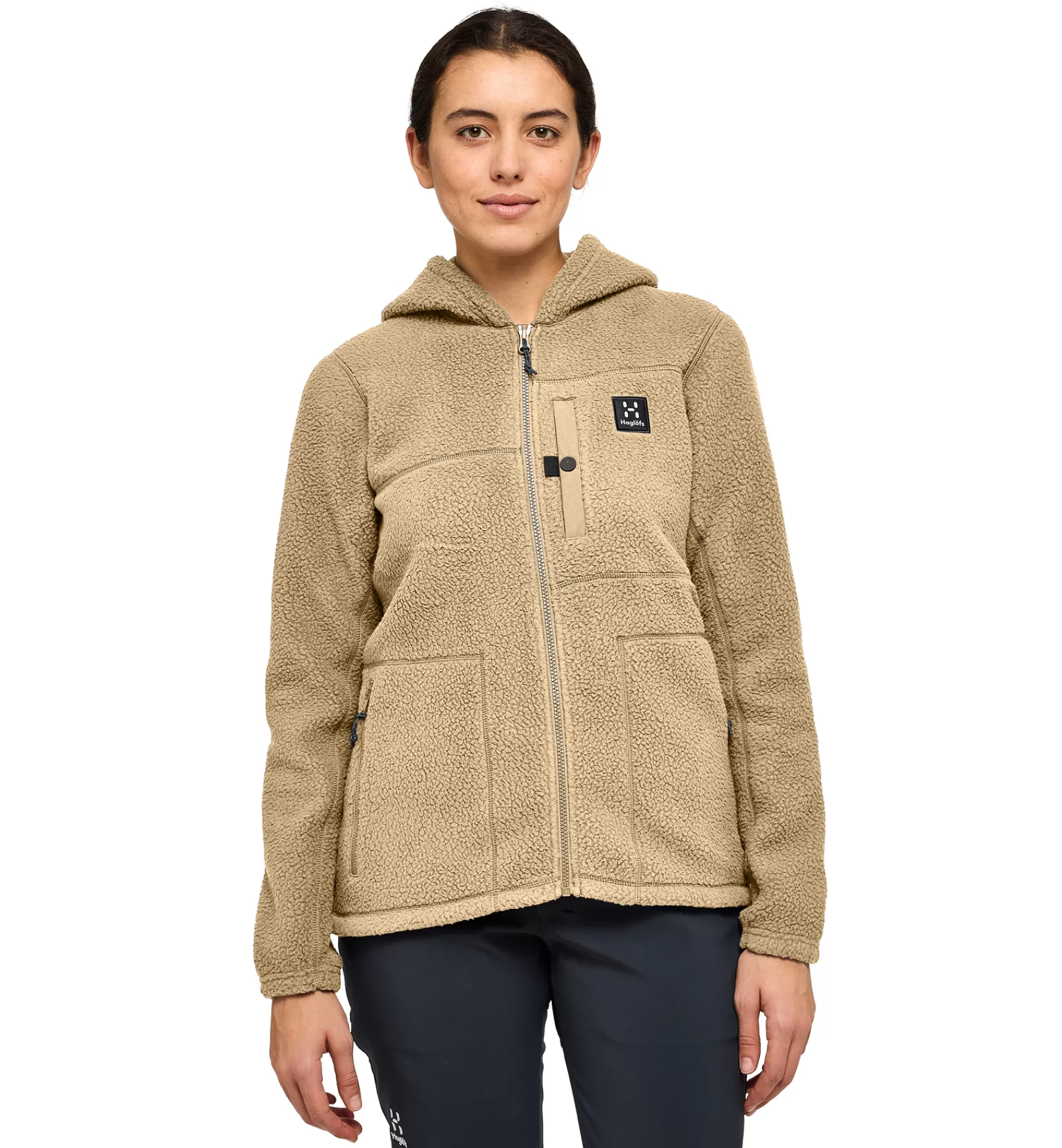 New Haglöfs Malung Pile Hood Women Sand