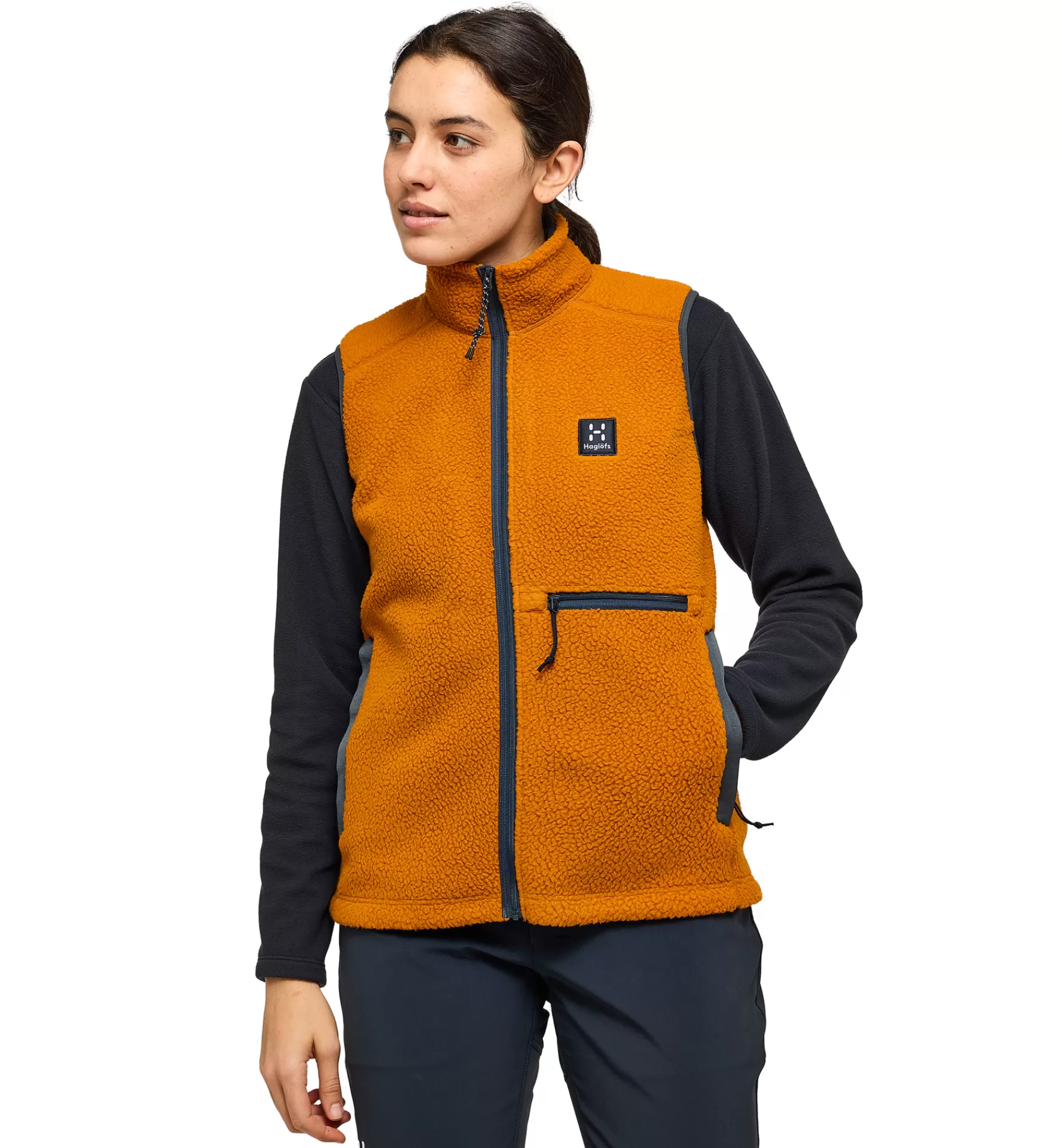 Clearance Haglöfs Malung Pile Vest Women Golden Brown