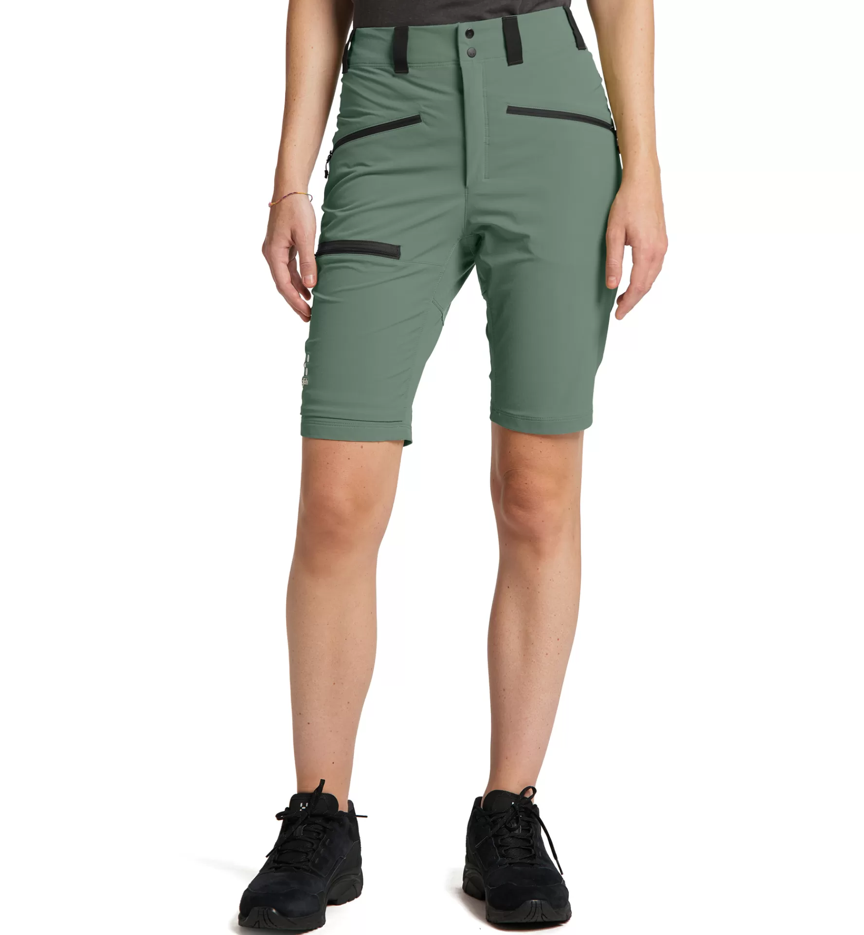 Discount Haglöfs Mid Slim Shorts Women Fjell green/True black