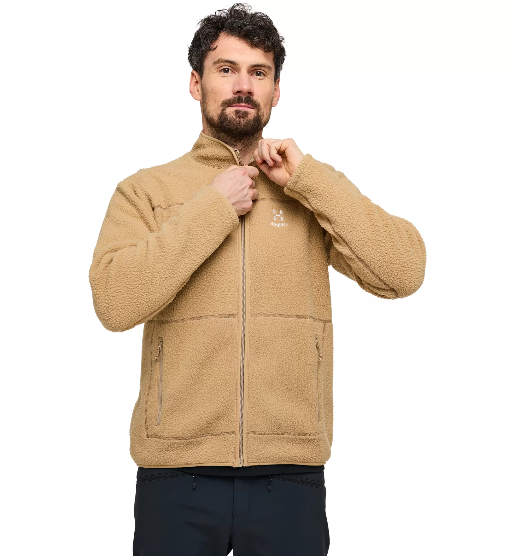 Cheap Haglöfs Mossa Pile Jacket Men Sand