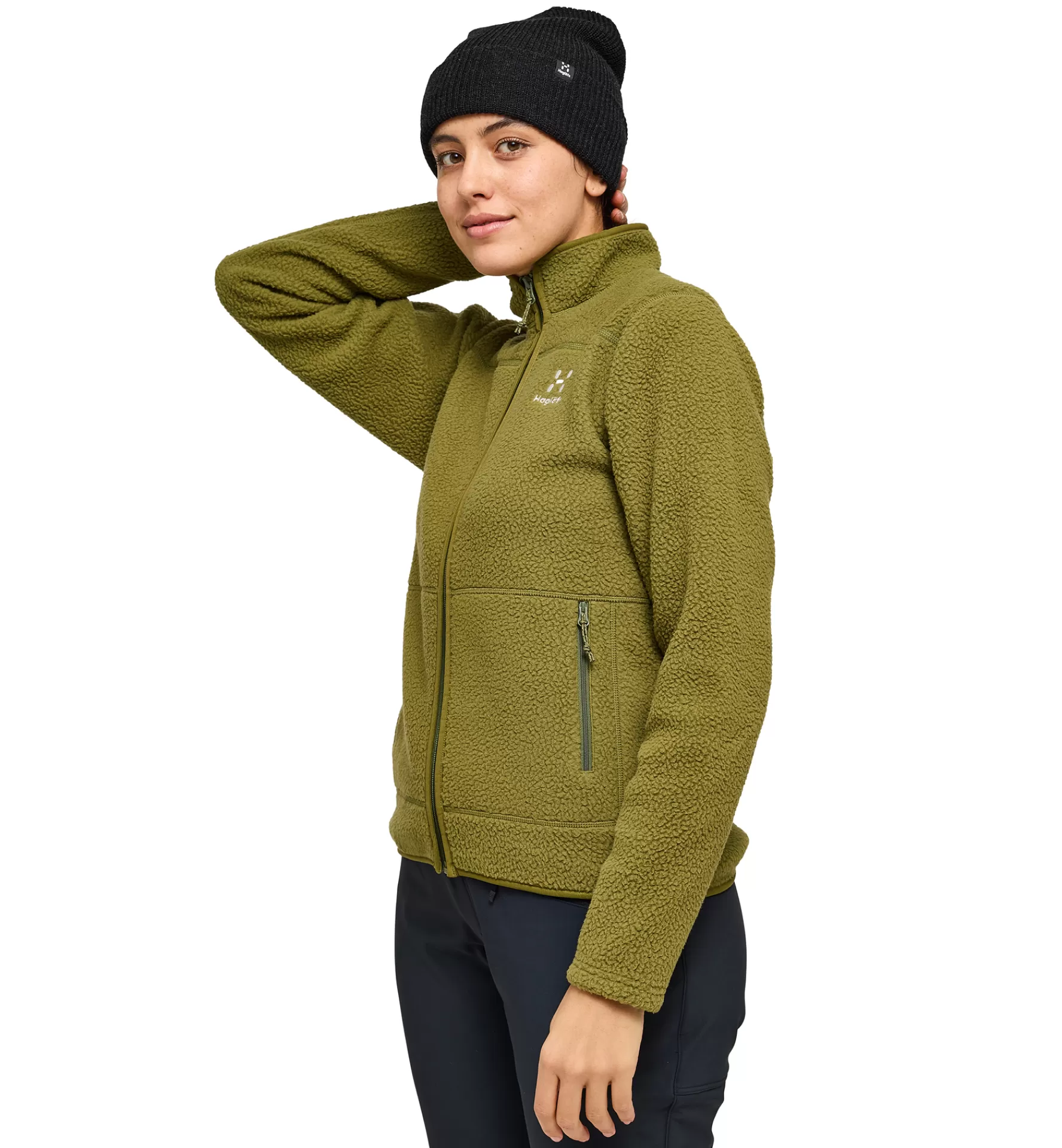 Store Haglöfs Mossa Pile Jacket Women Olive Green