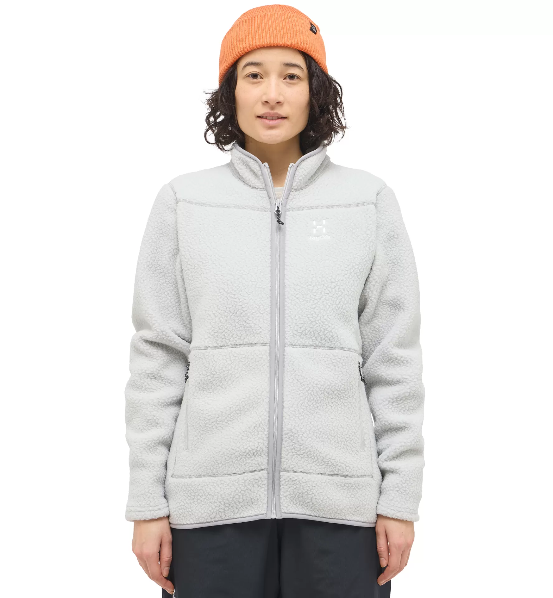 Fashion Haglöfs Mossa Pile Jacket Women Stone Grey Melange