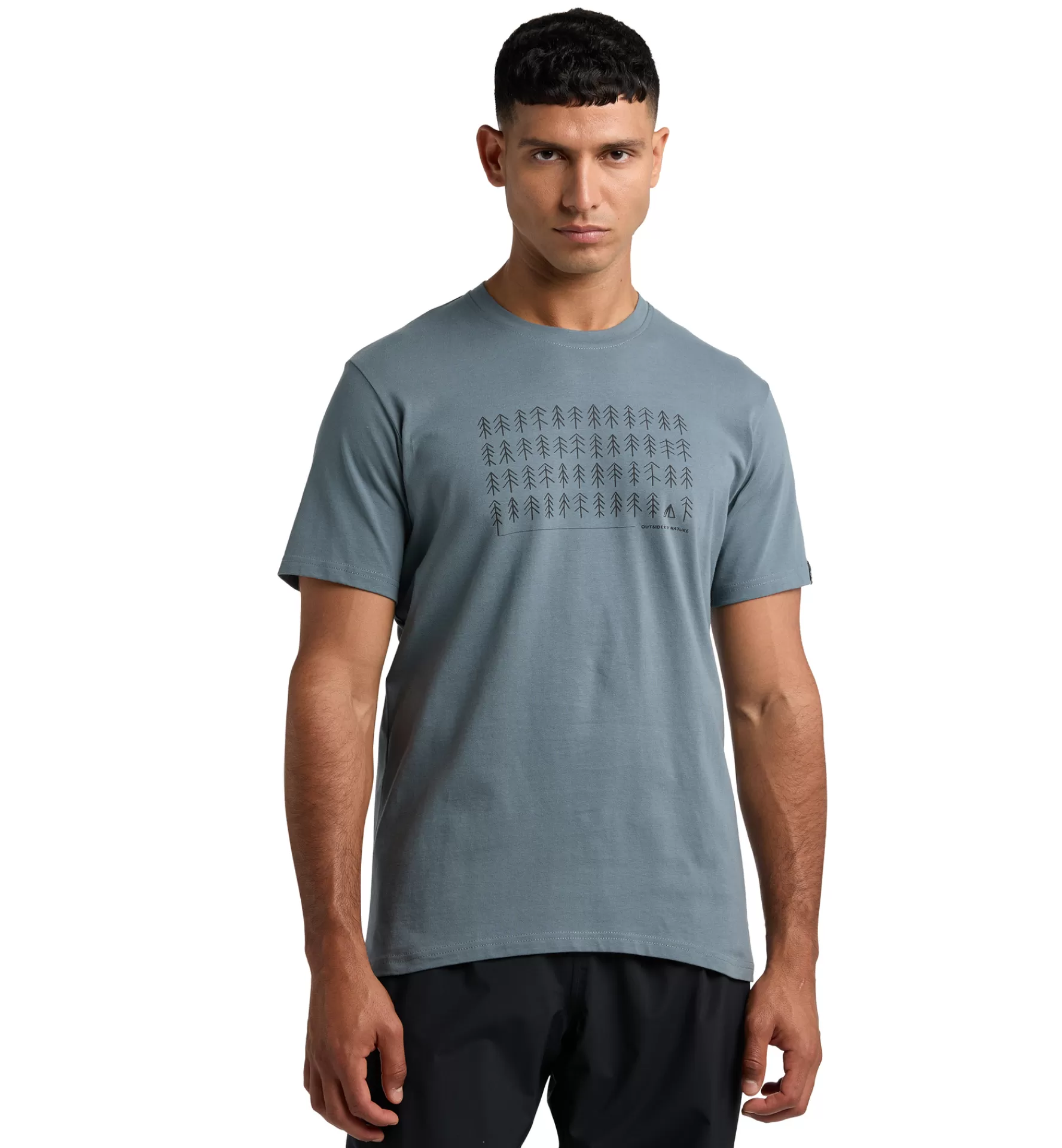 Clearance Haglöfs Outsider By Nature Print Tee Men Steel Blue