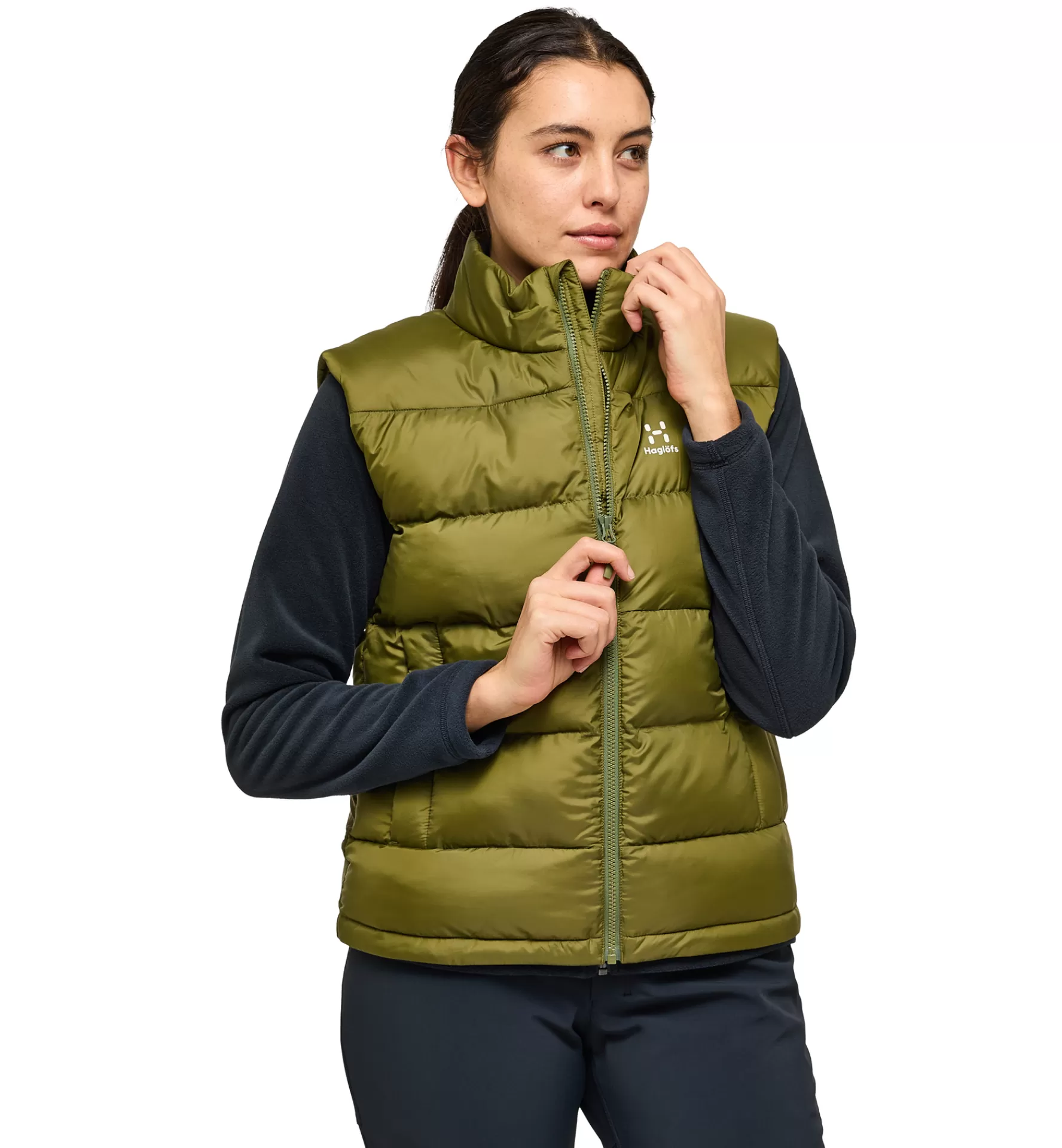 Shop Haglöfs Puffy Mimic Vest Women Olive Green