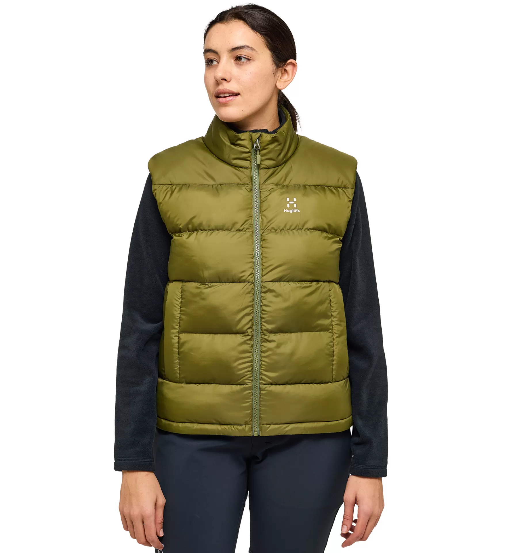 Shop Haglöfs Puffy Mimic Vest Women Olive Green