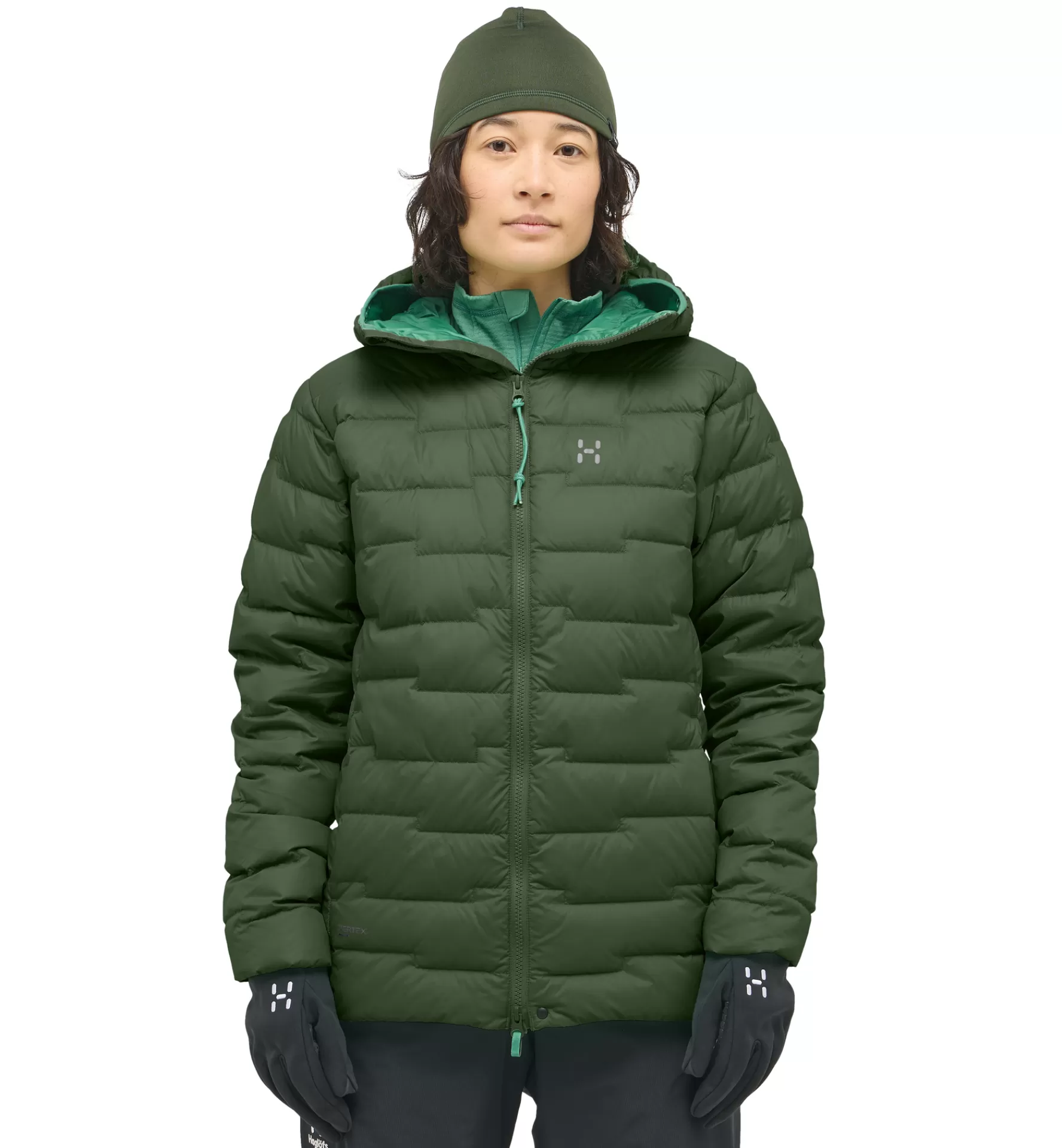 Hot Haglöfs ROC Flash Down Hood Women Seaweed Green