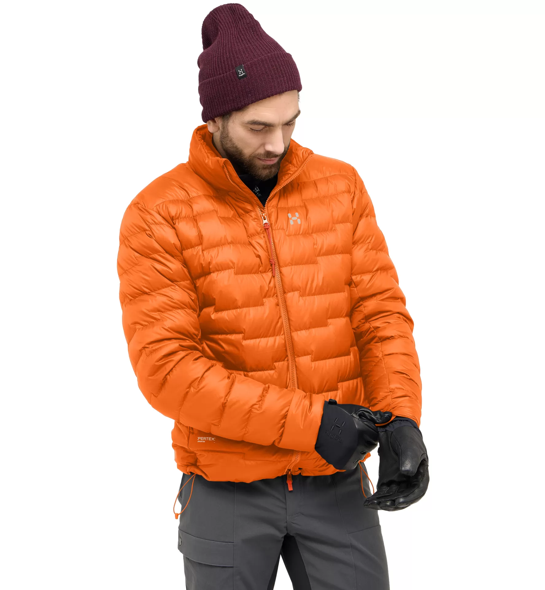 Shop Haglöfs ROC Flash Down Jacket Men Blaze Orange