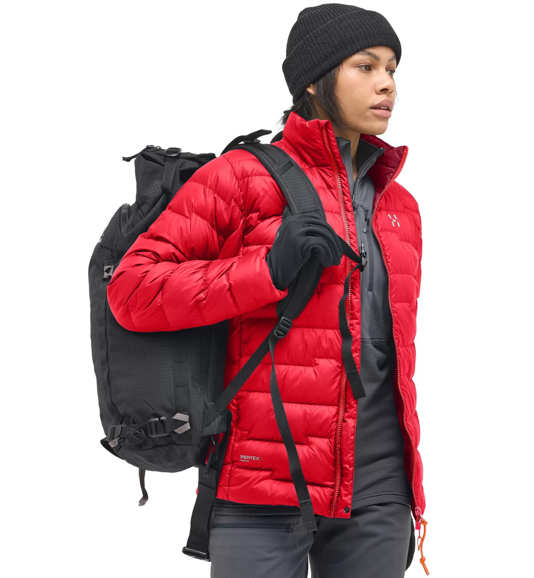 Shop Haglöfs ROC Flash Down Jacket Women Bright Red