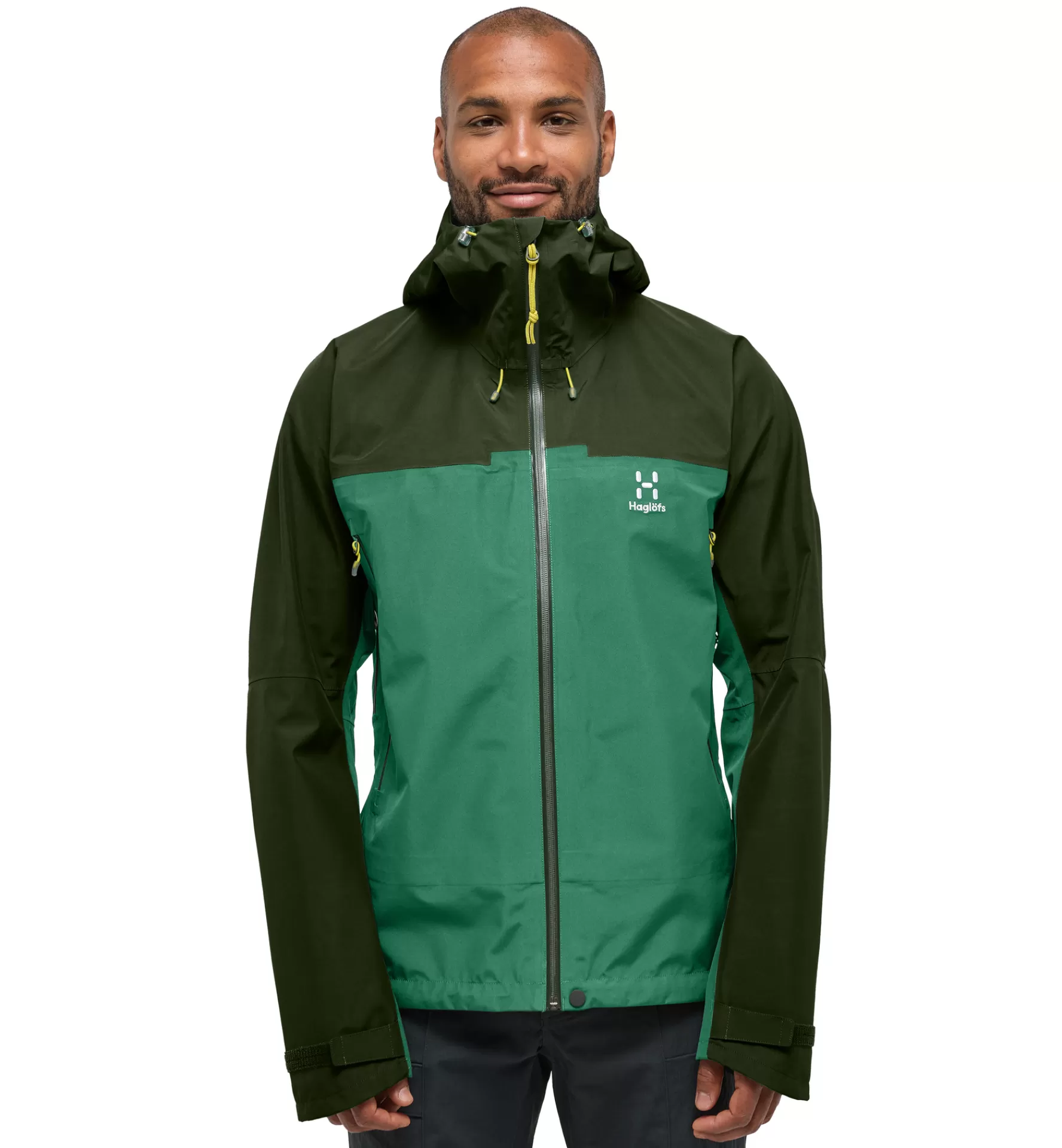 Cheap Haglöfs ROC Flash GTX Jacket Men Dk Jelly Green/Seaweed Green