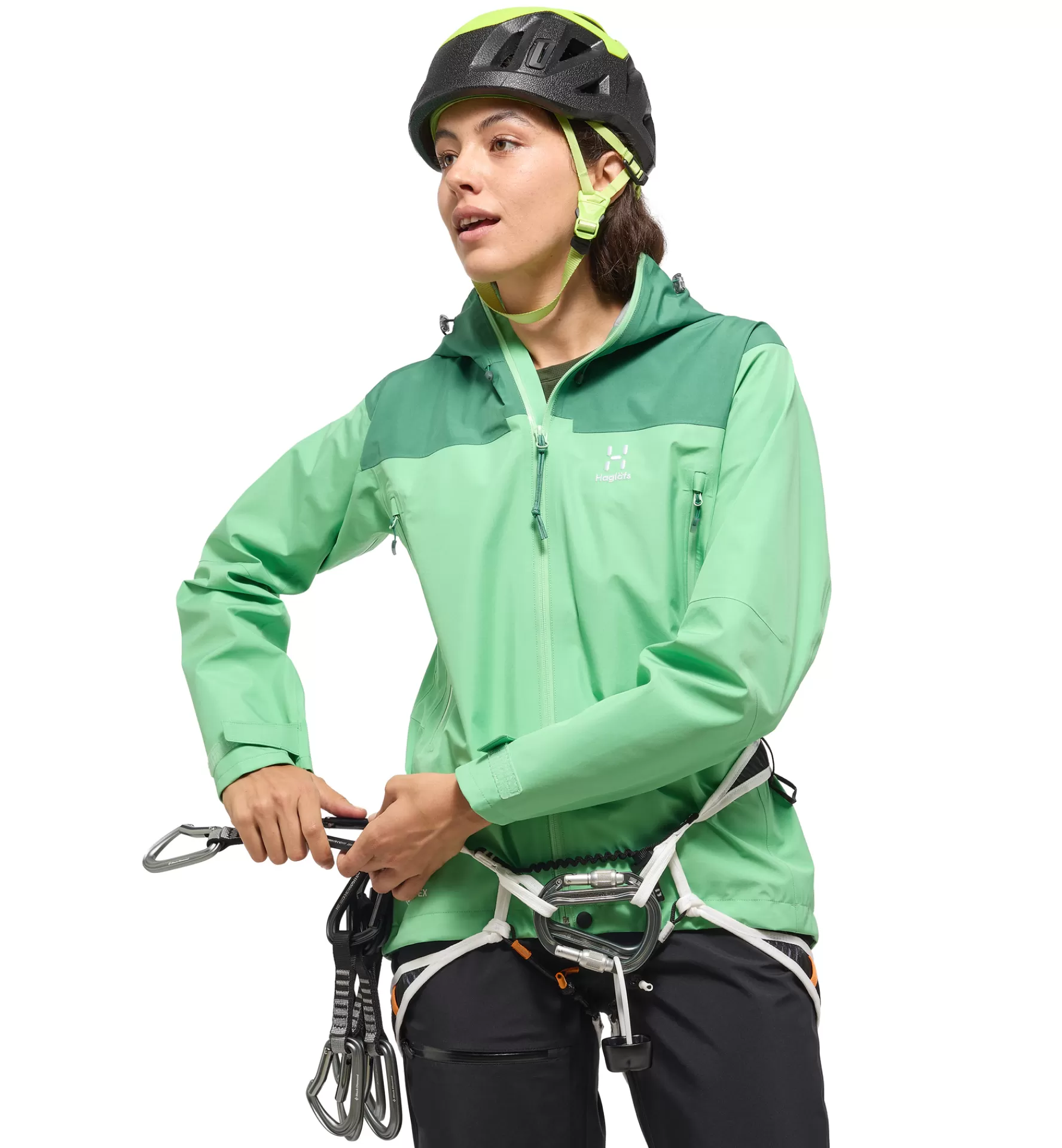 Hot Haglöfs ROC Flash GTX Jacket Women Mint Stone/Dk Jelly Green