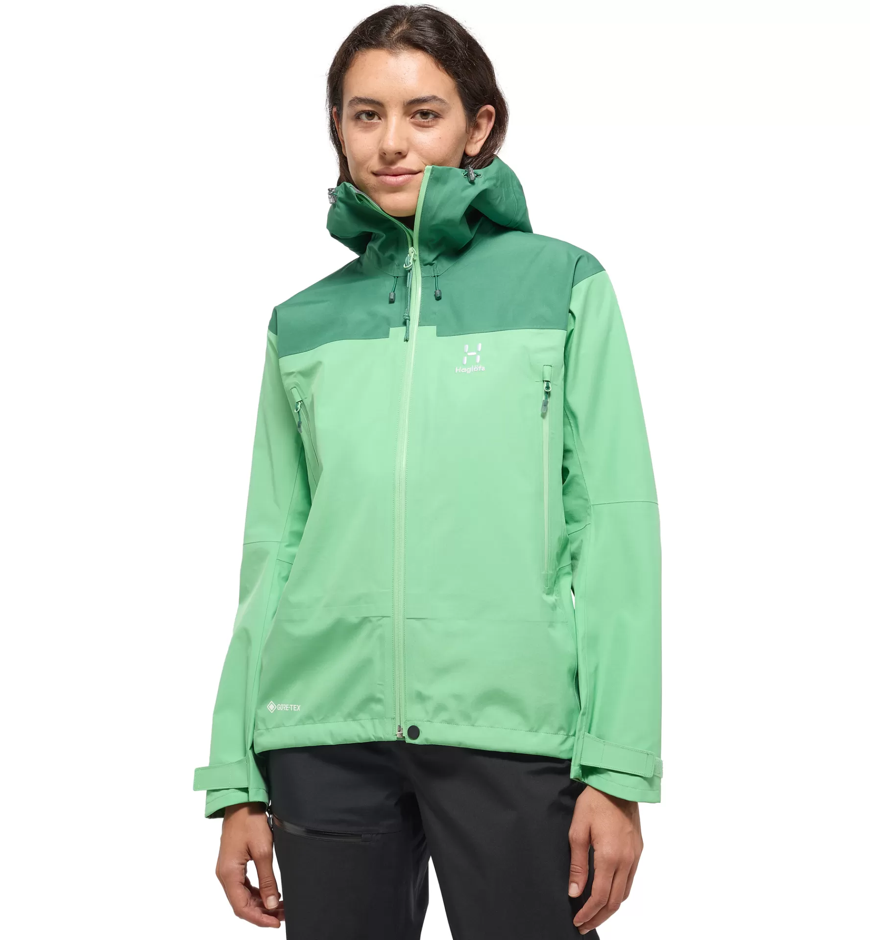 Hot Haglöfs ROC Flash GTX Jacket Women Mint Stone/Dk Jelly Green