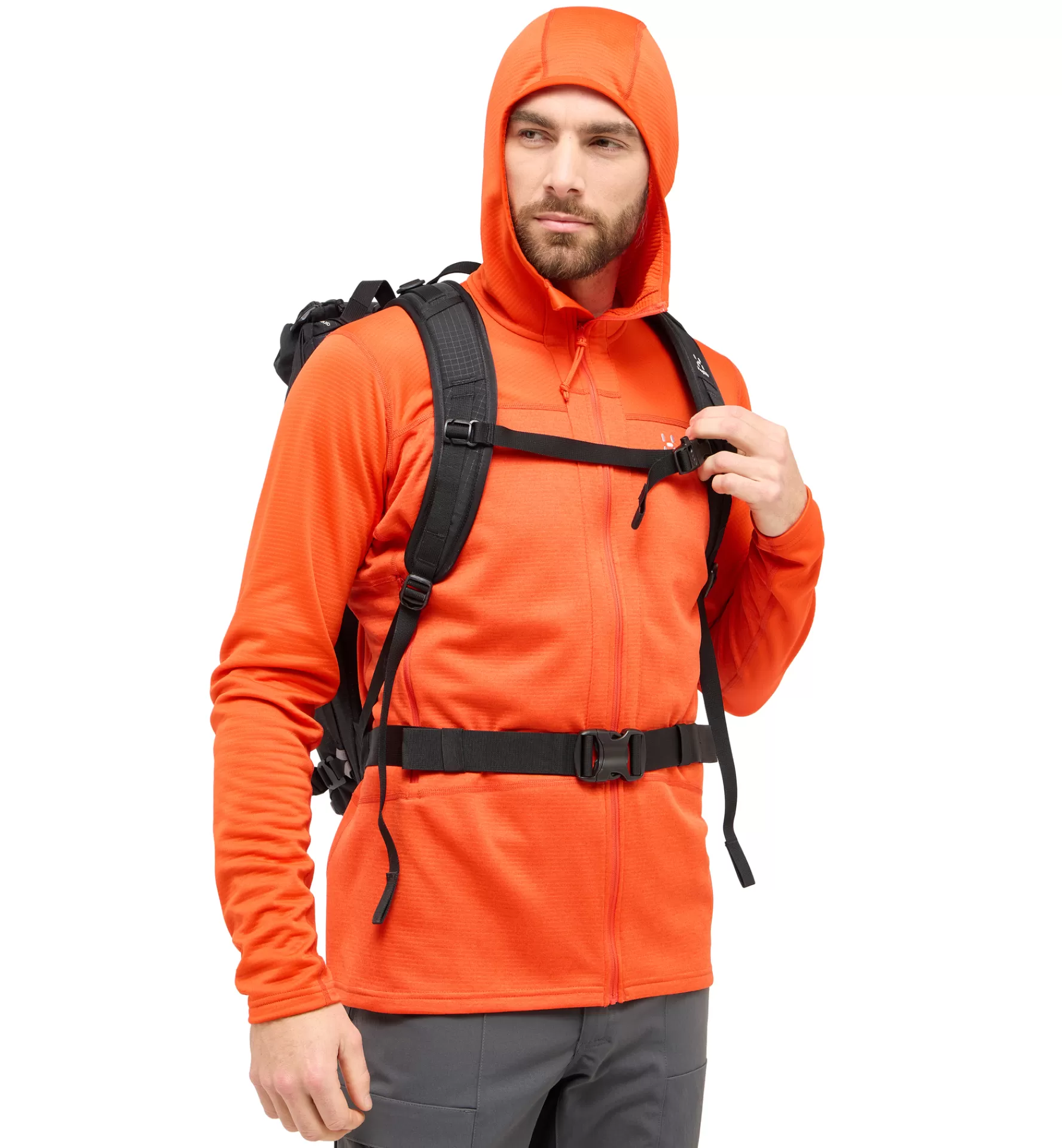 Fashion Haglöfs ROC Flash Mid Hood Men Habanero