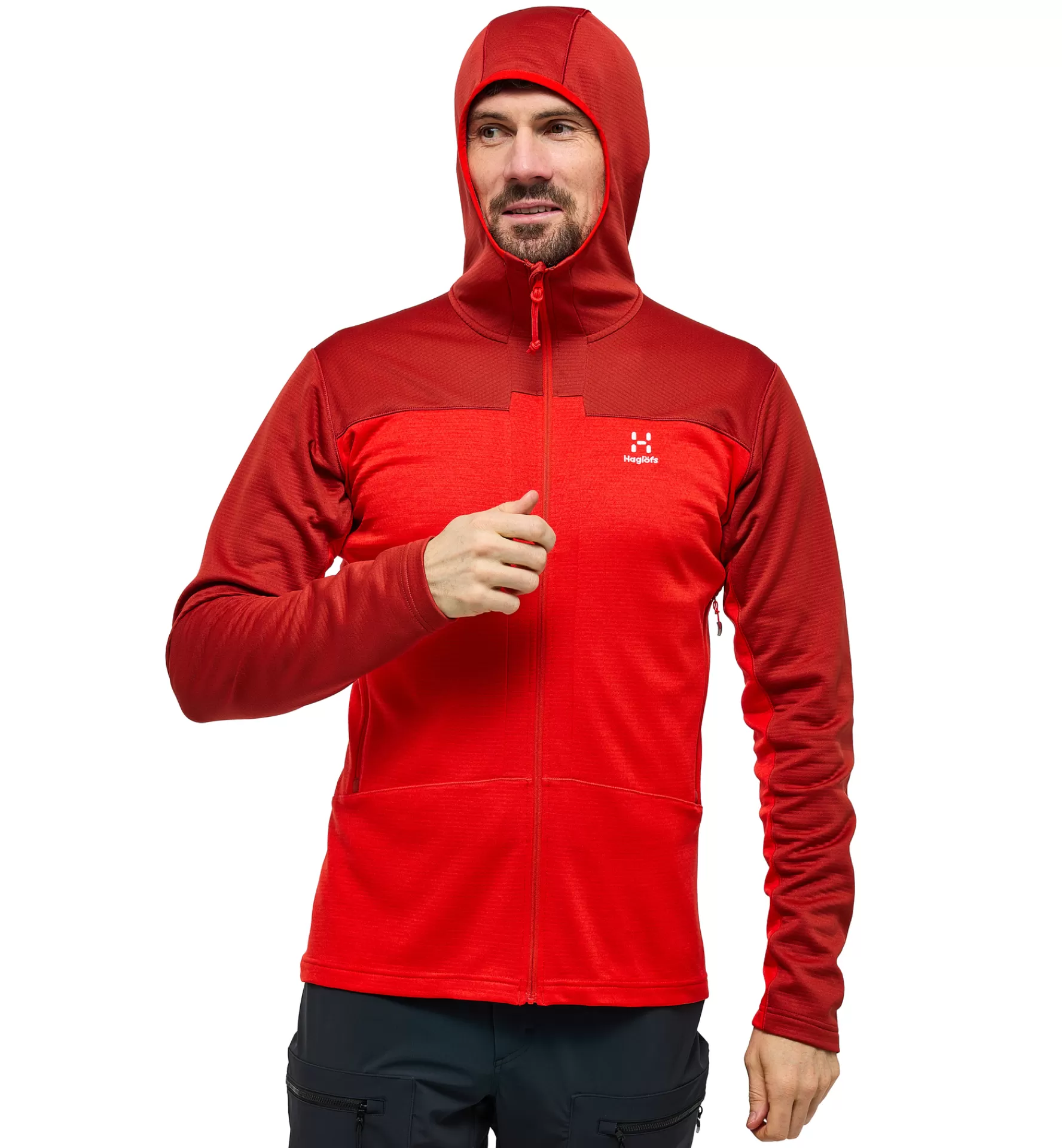 Shop Haglöfs ROC Flash Mid Hood Men Corrosion/Zenith red