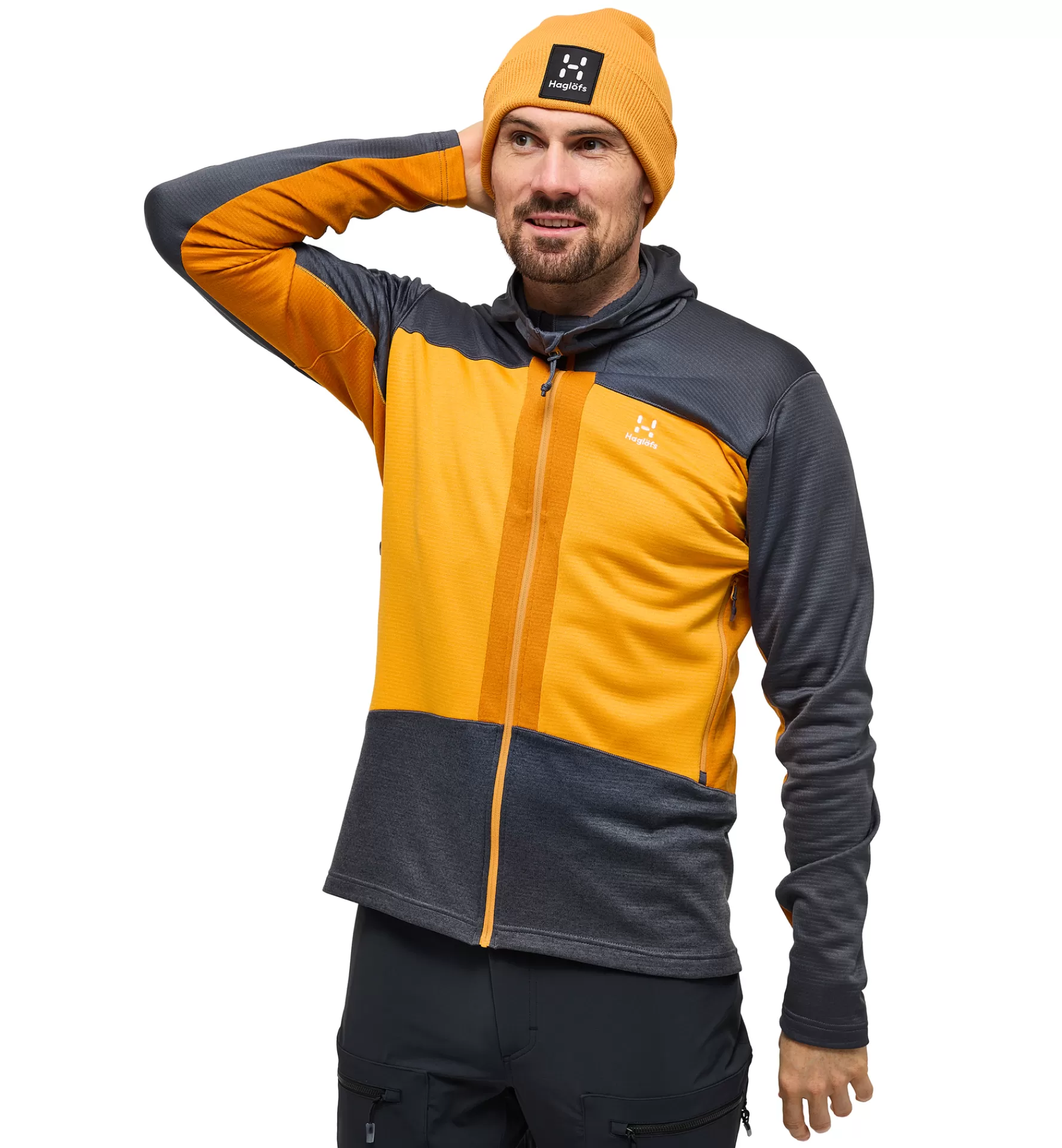 New Haglöfs ROC Flash Mid Hood Men Magnetite/Sunny yellow