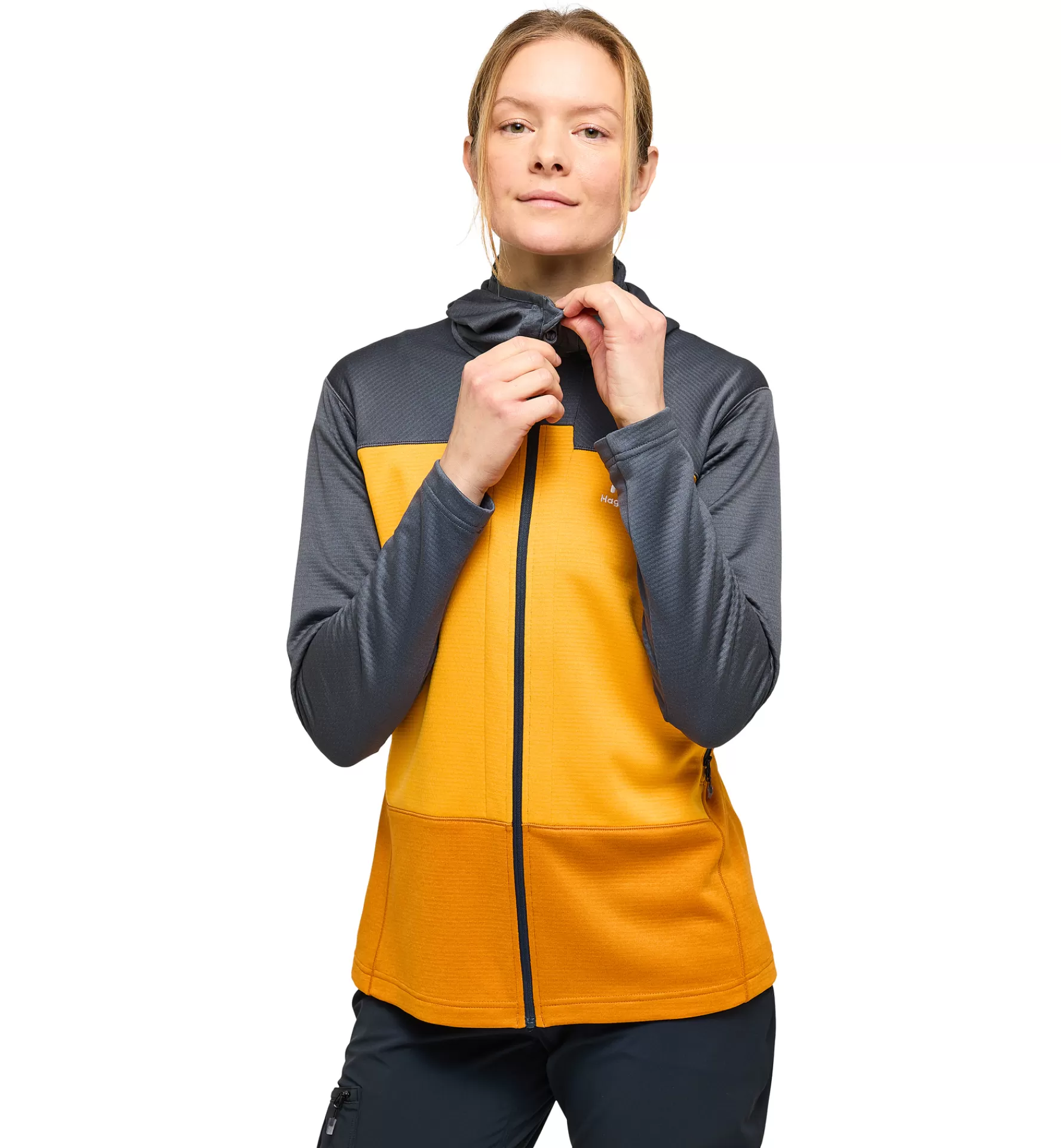 Discount Haglöfs ROC Flash Mid Hood Women Magnetite/Sunny yellow