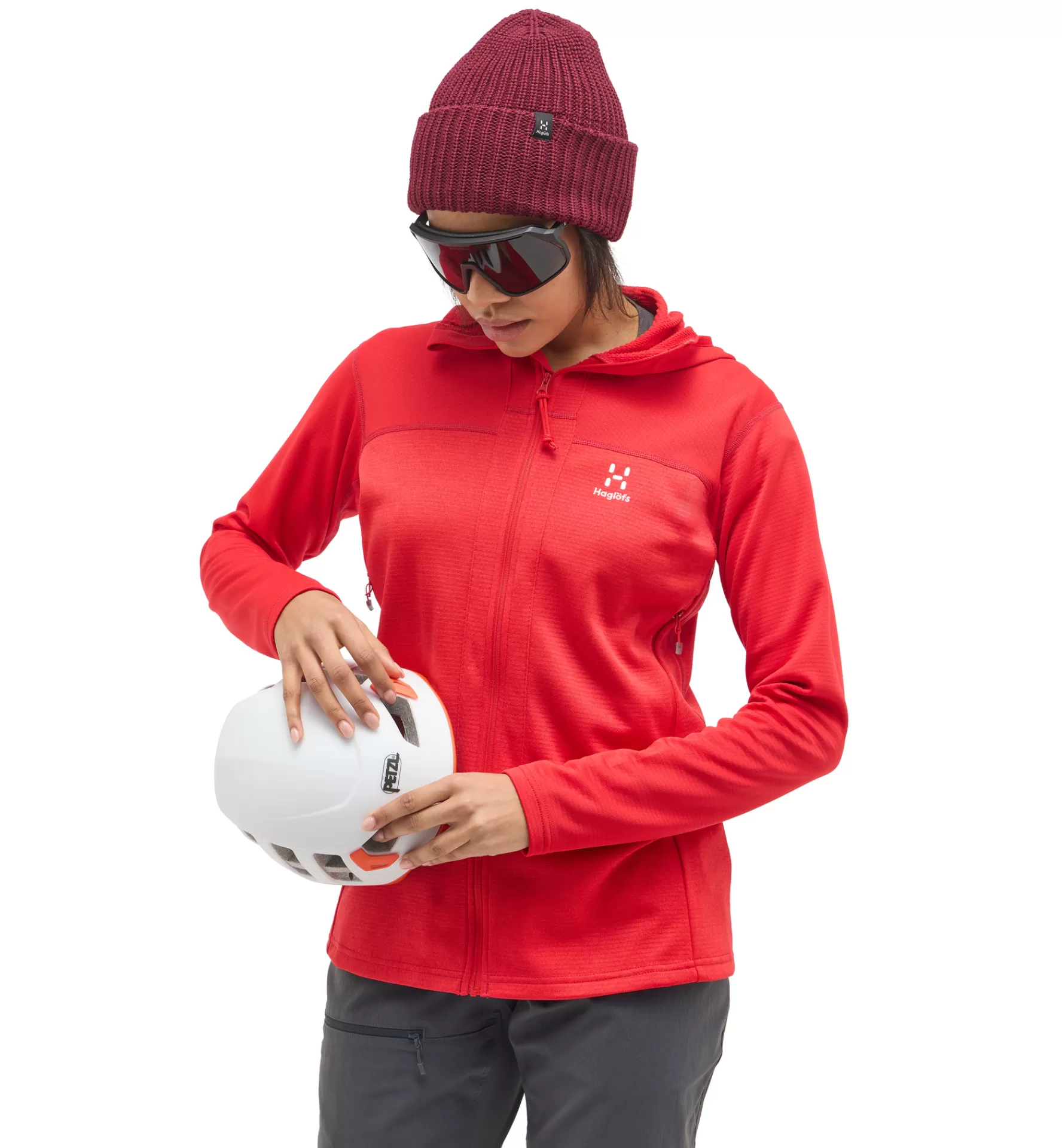 Best Haglöfs ROC Flash Mid Hood Women Bright Red