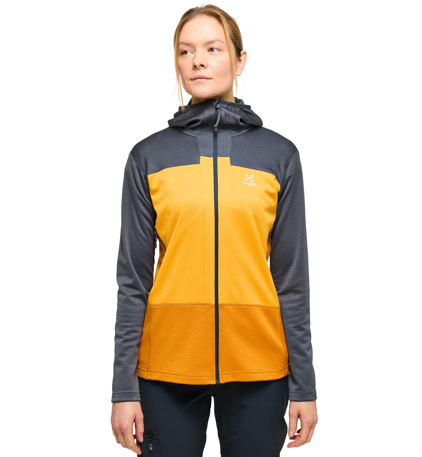 Discount Haglöfs ROC Flash Mid Hood Women Magnetite/Sunny yellow